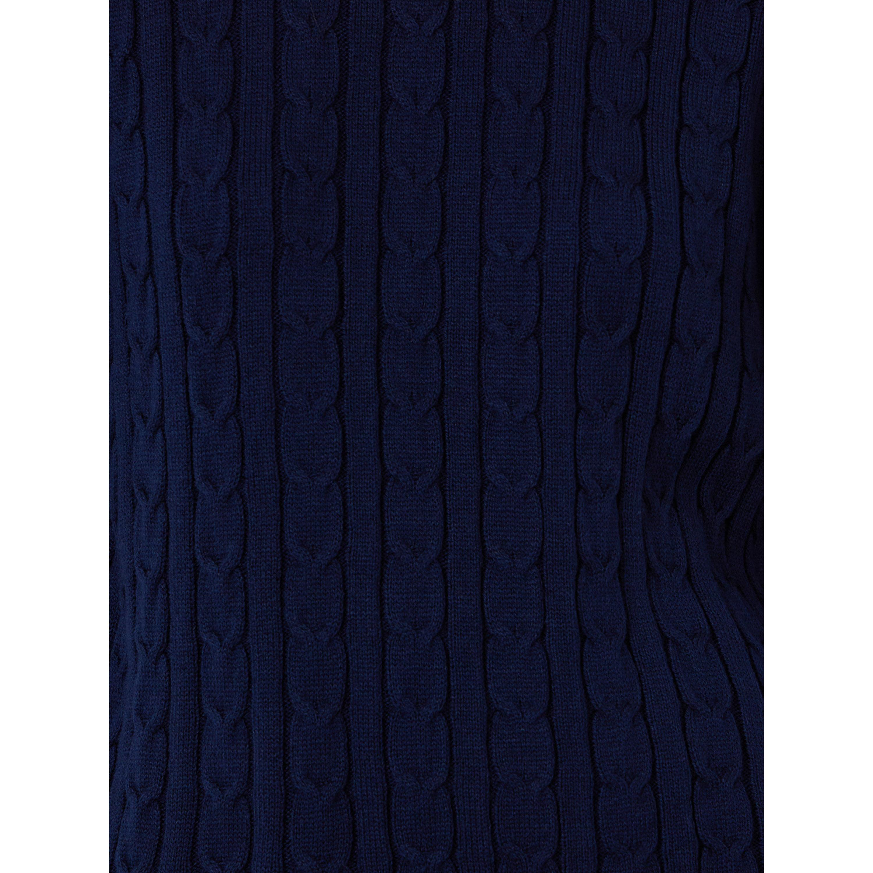 Styli Navy Blue Cable Knit Sweater and Pants Co-ord Set-women-clothing-coordsets-image-6