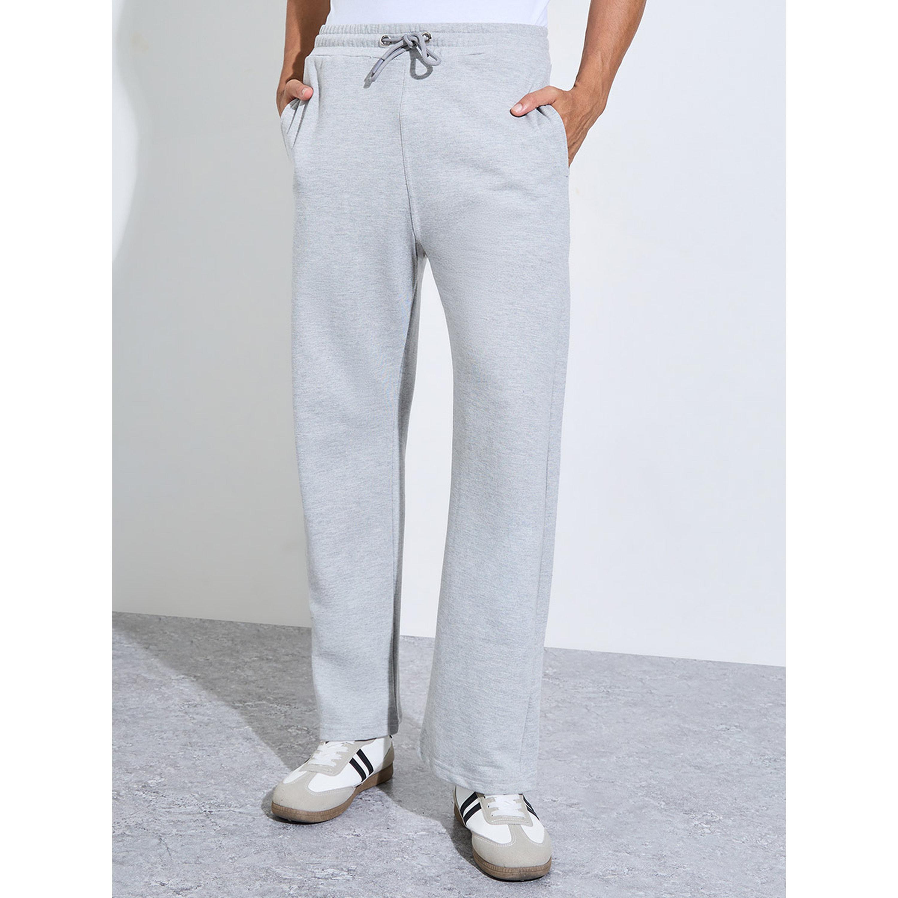 جوغر بقصة مريحة وحافة مفتوحة للرجال-men-clothing-joggers-image-1
