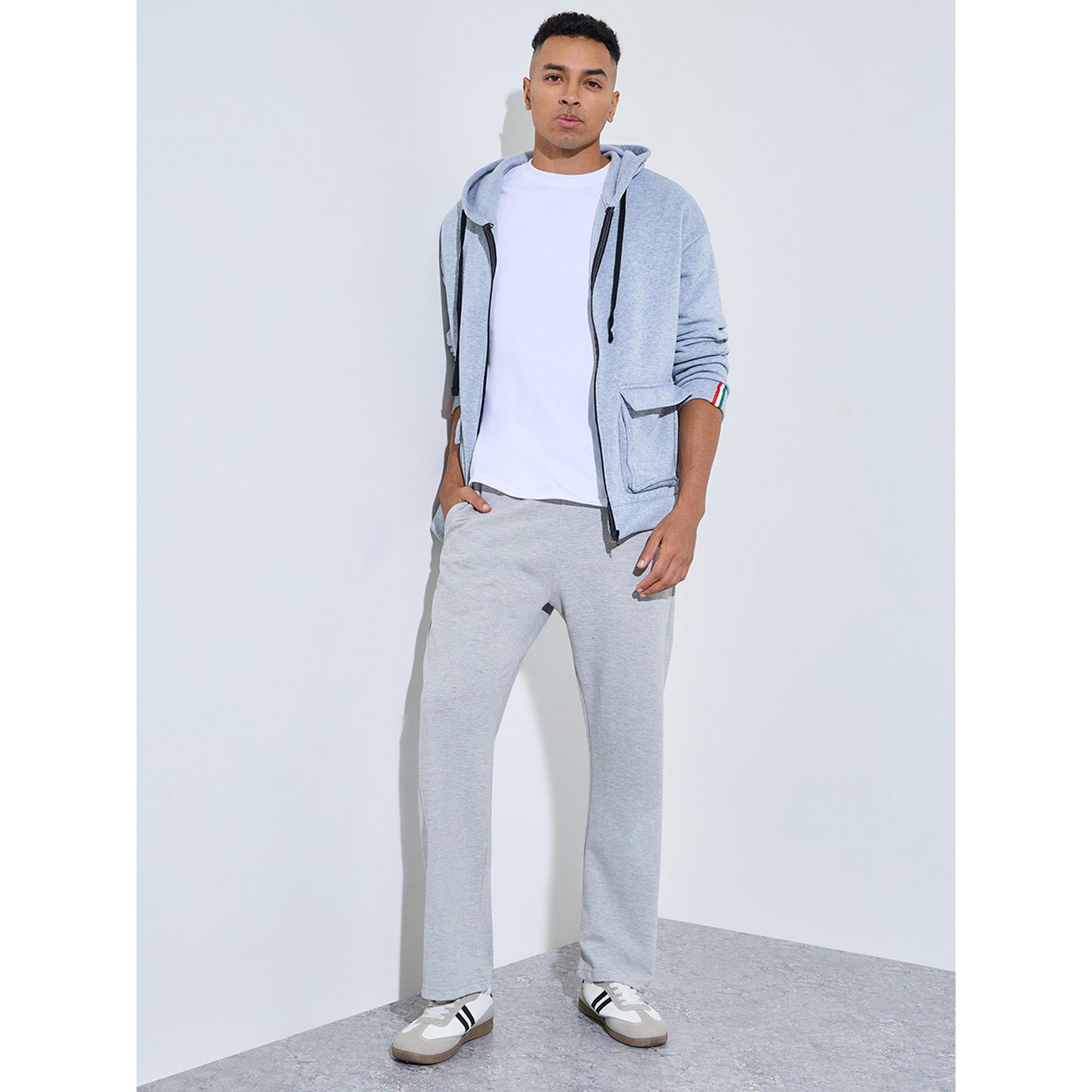 جوغر بقصة مريحة وحافة مفتوحة للرجال-men-clothing-joggers-image-2