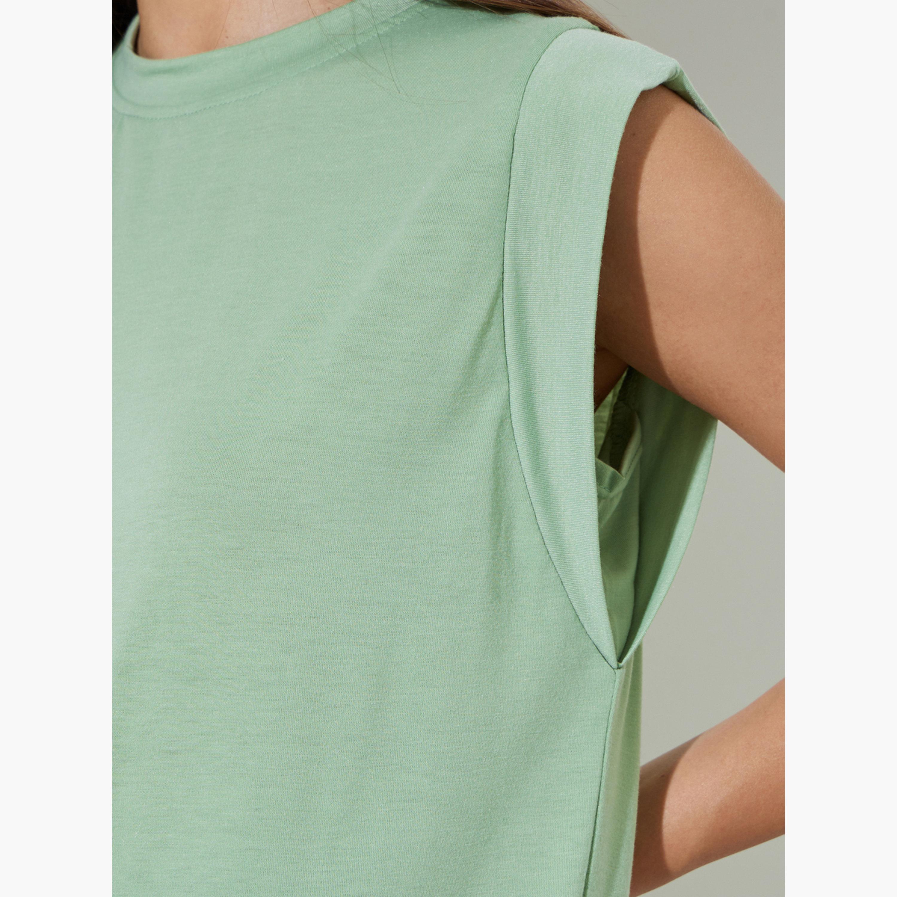Styli Green Relaxed Sleeveless Knit Top-women-clothing-shirtsandblouses-blouses-image-5