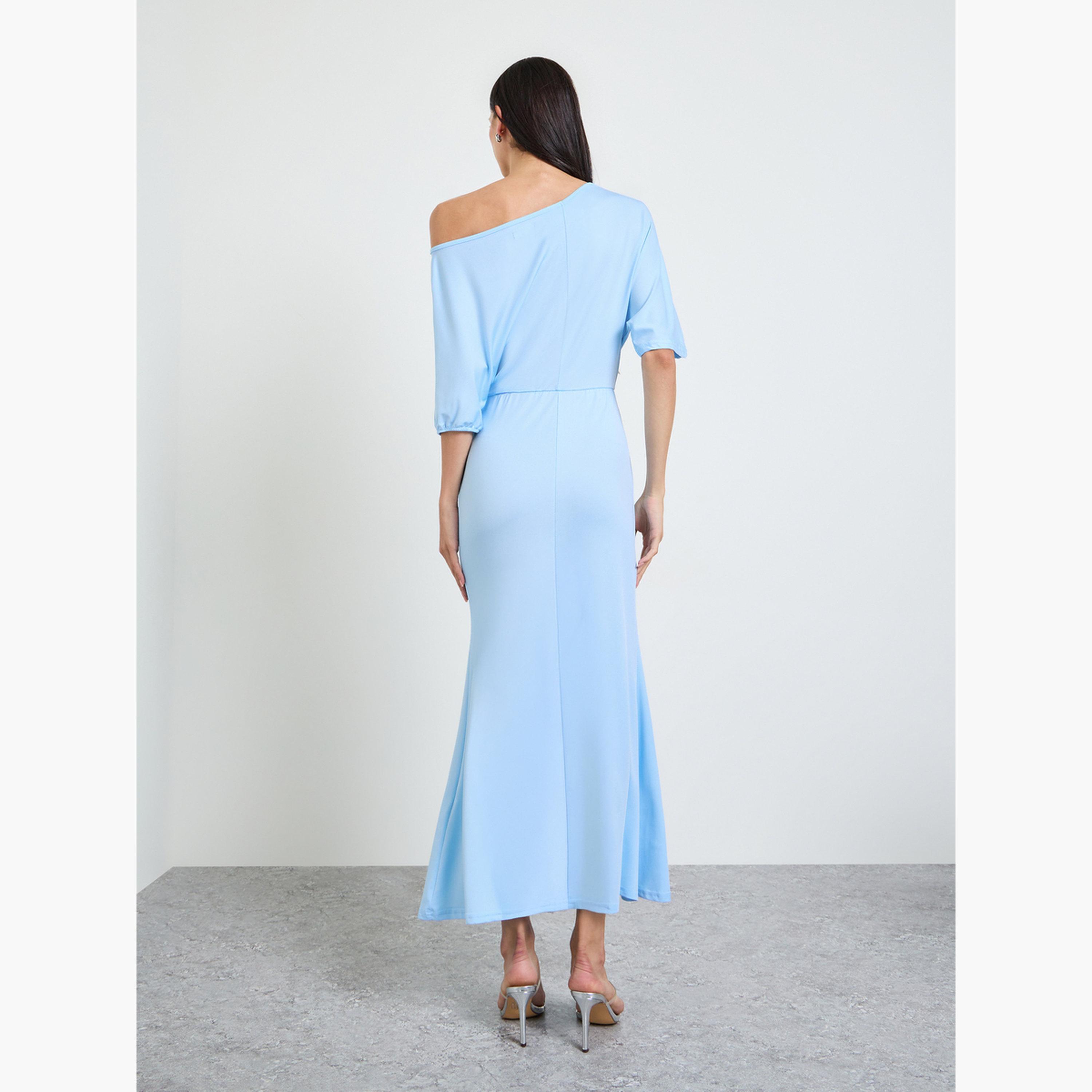 فستان طويل واسع وبكتف مكشوف-women-clothing-dresses-image-3