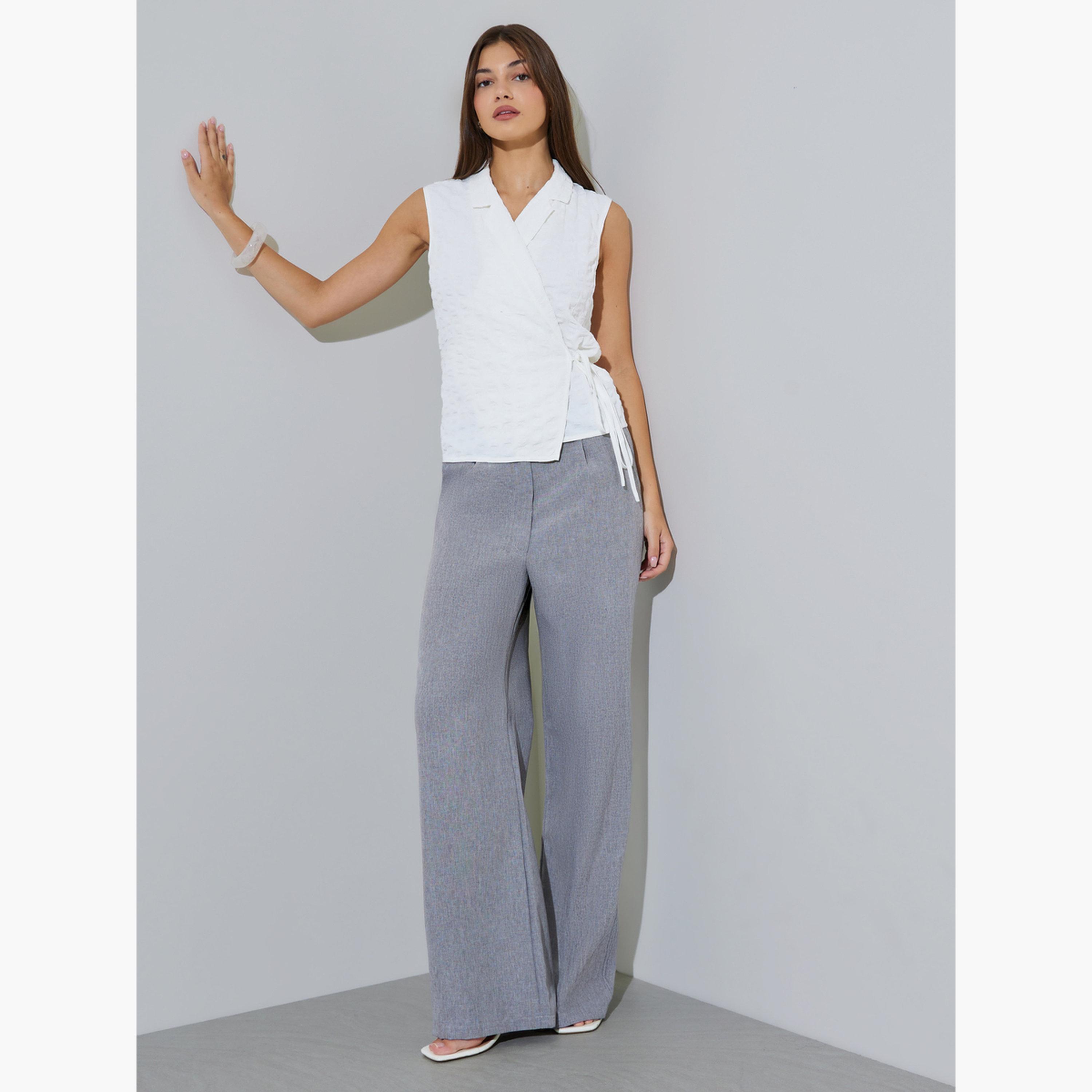 بلوزة بتفاصيل جاكار ونمط لف-women-clothing-shirtsandblouses-blouses-image-2