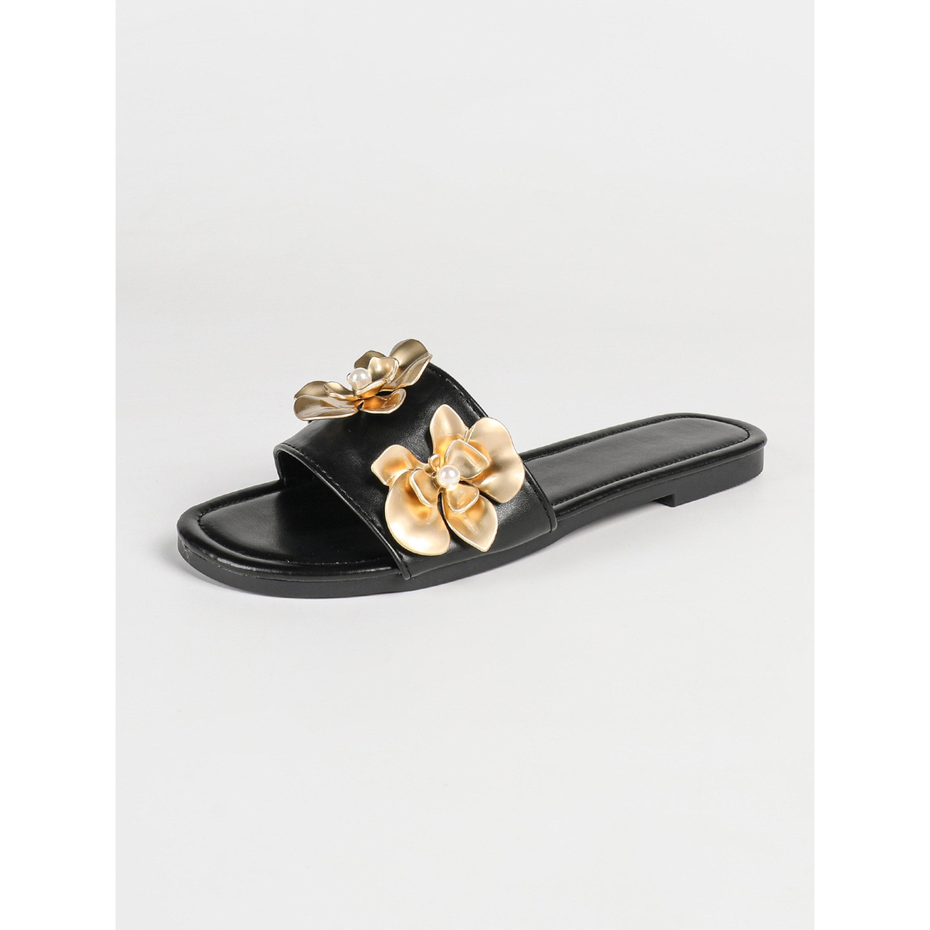 صندل فلات بنقشة زهور-women-shoes-sandals-flats-image-1
