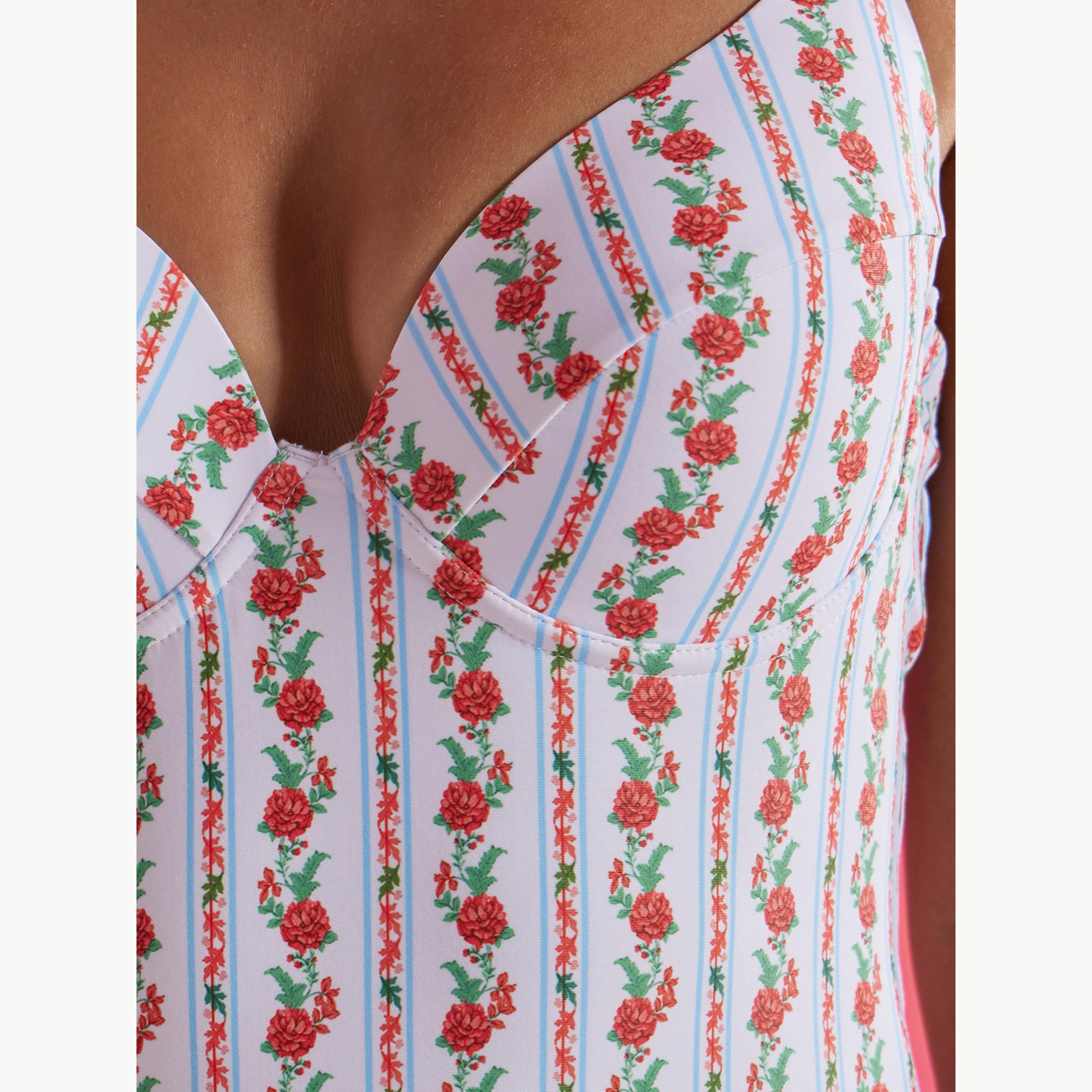 Styli White Floral Print Balconette Underwired Swimsuit-women-clothing-swimandbeach-swim-swimsuits-image-4