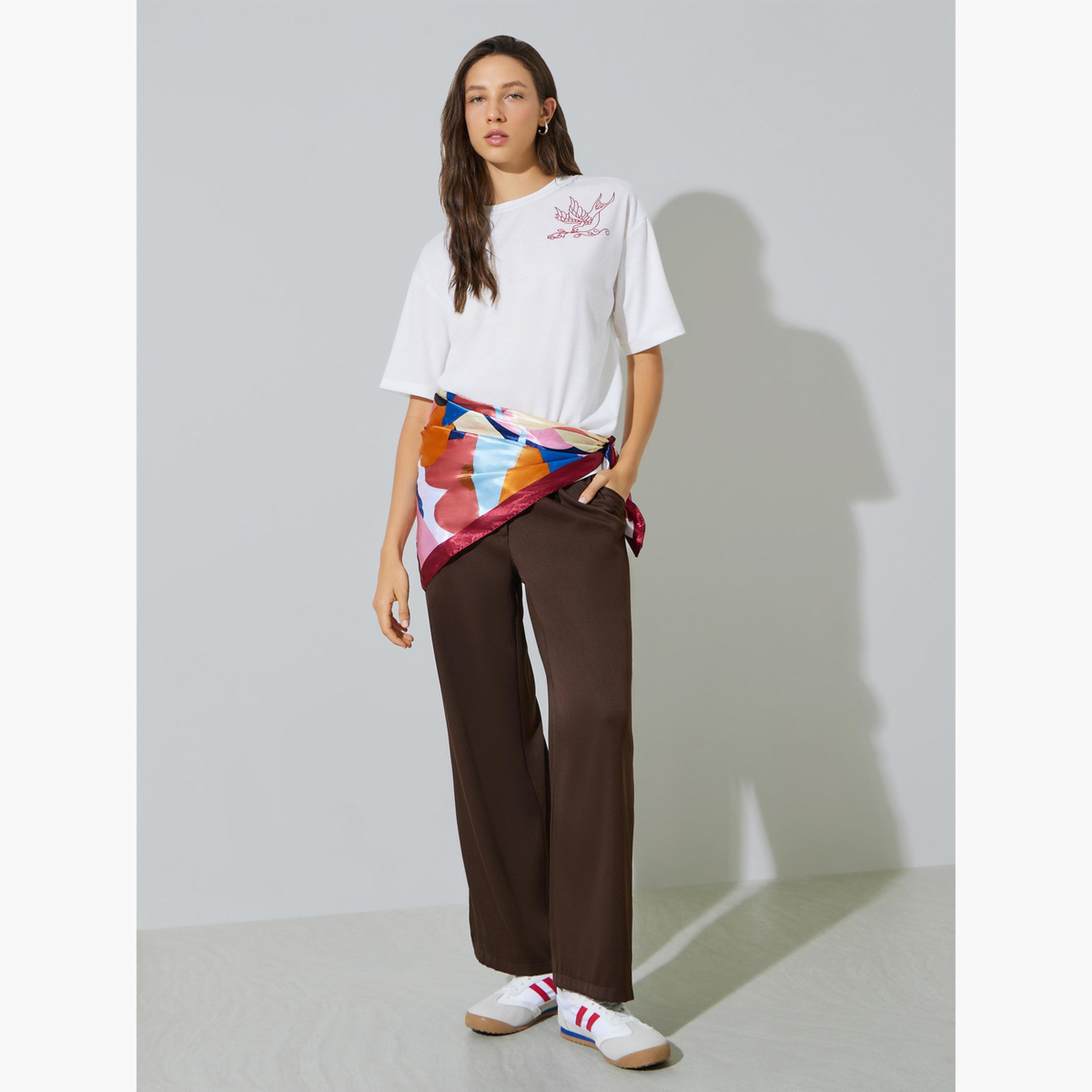 Styli White Round Neck Oversized T-Shirt-women-clothing-tshirts-image-2