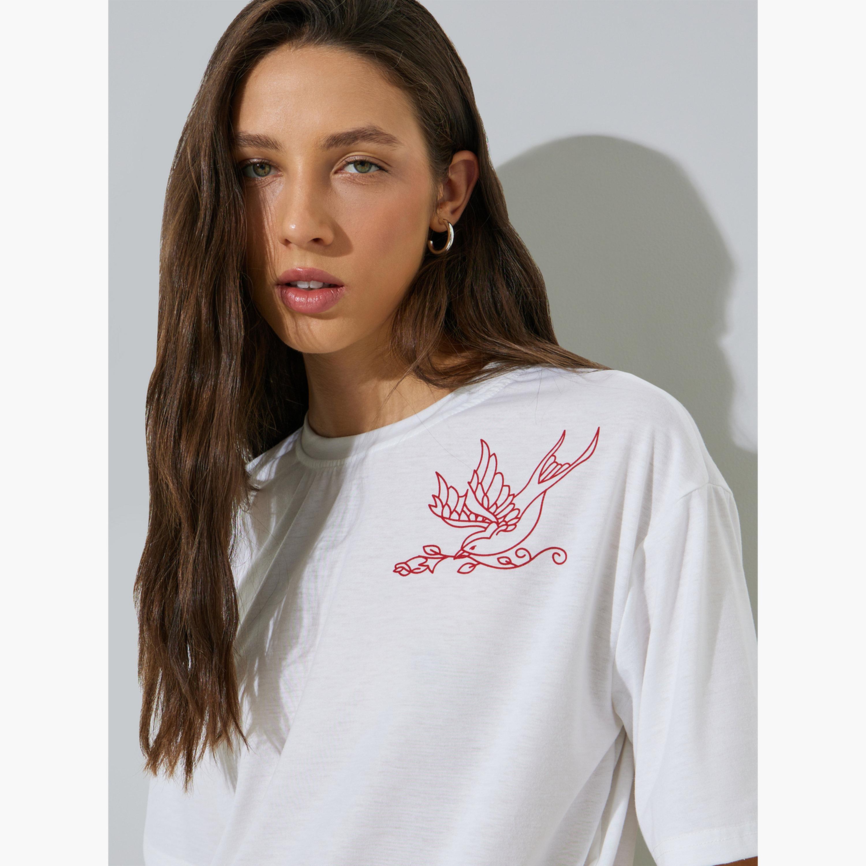 Styli White Round Neck Oversized T-Shirt-women-clothing-tshirts-image-5