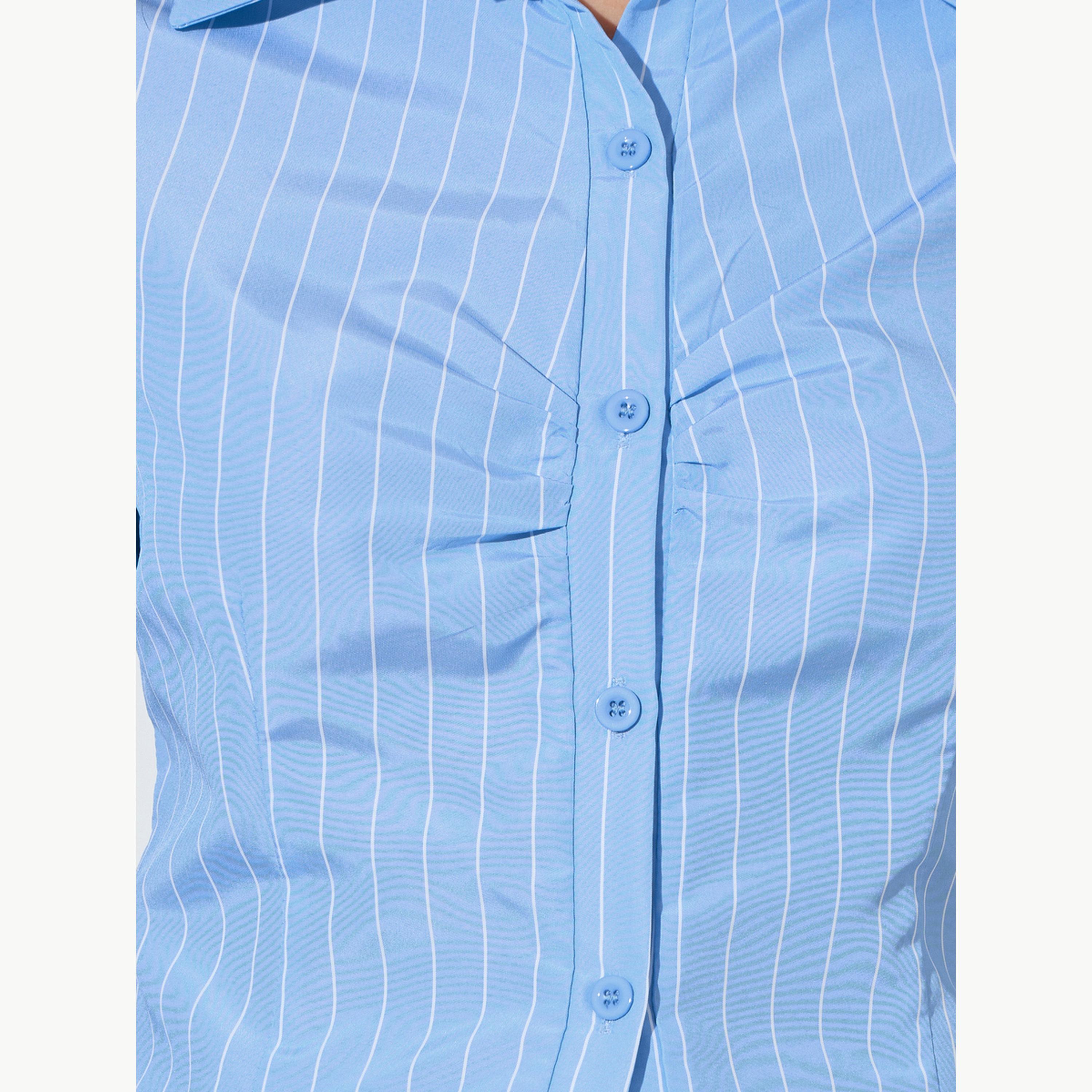 قميص كاجوال بقصة ضيقة ومخطط-women-clothing-shirtsandblouses-shirts-image-5