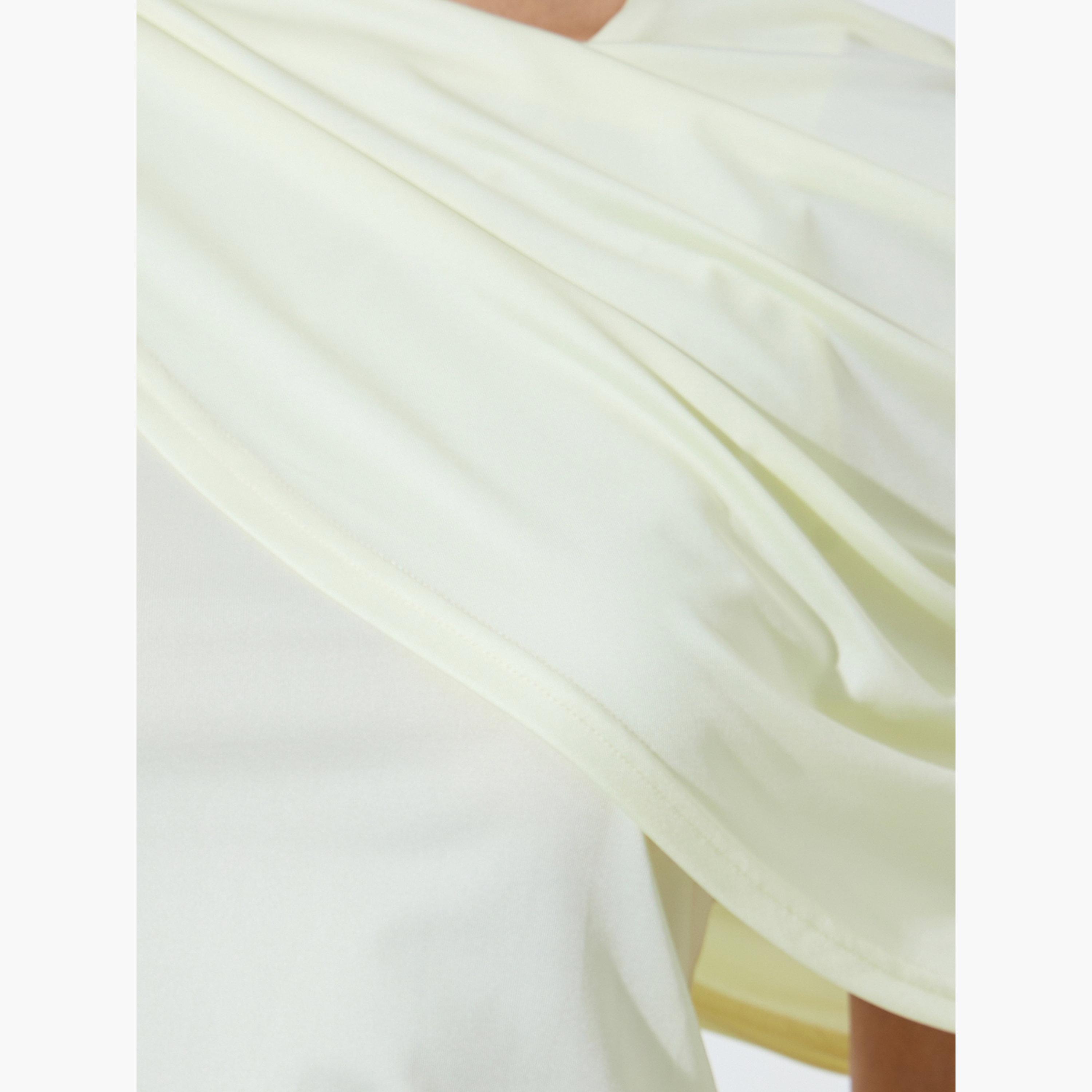 Styli Yellow One-Shoulder Ruched Knit Top-women-clothing-shirtsandblouses-blouses-image-4