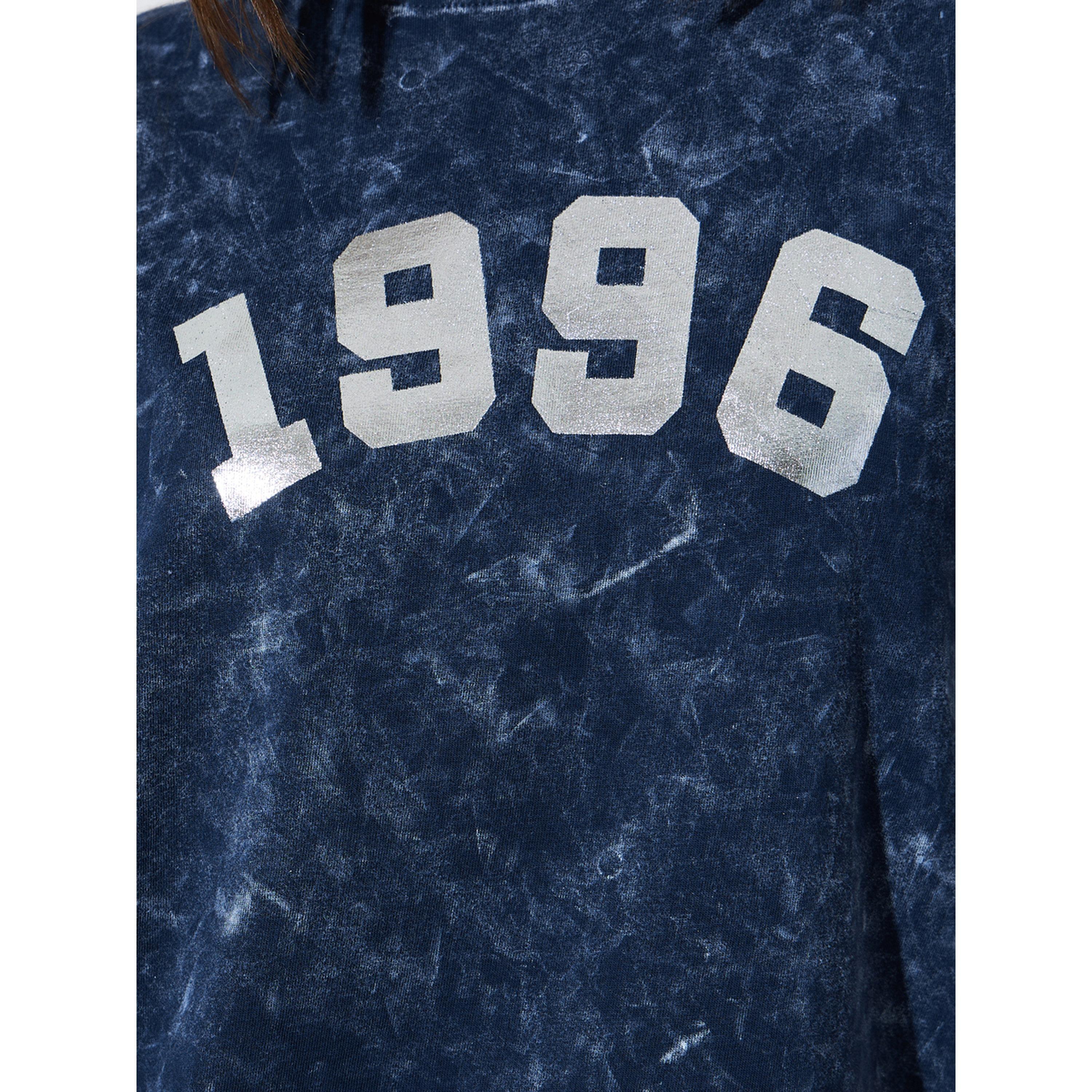 Styli Navy Blue Slogan Print Acid Wash Oversized T-Shirt-women-clothing-tshirts-image-5