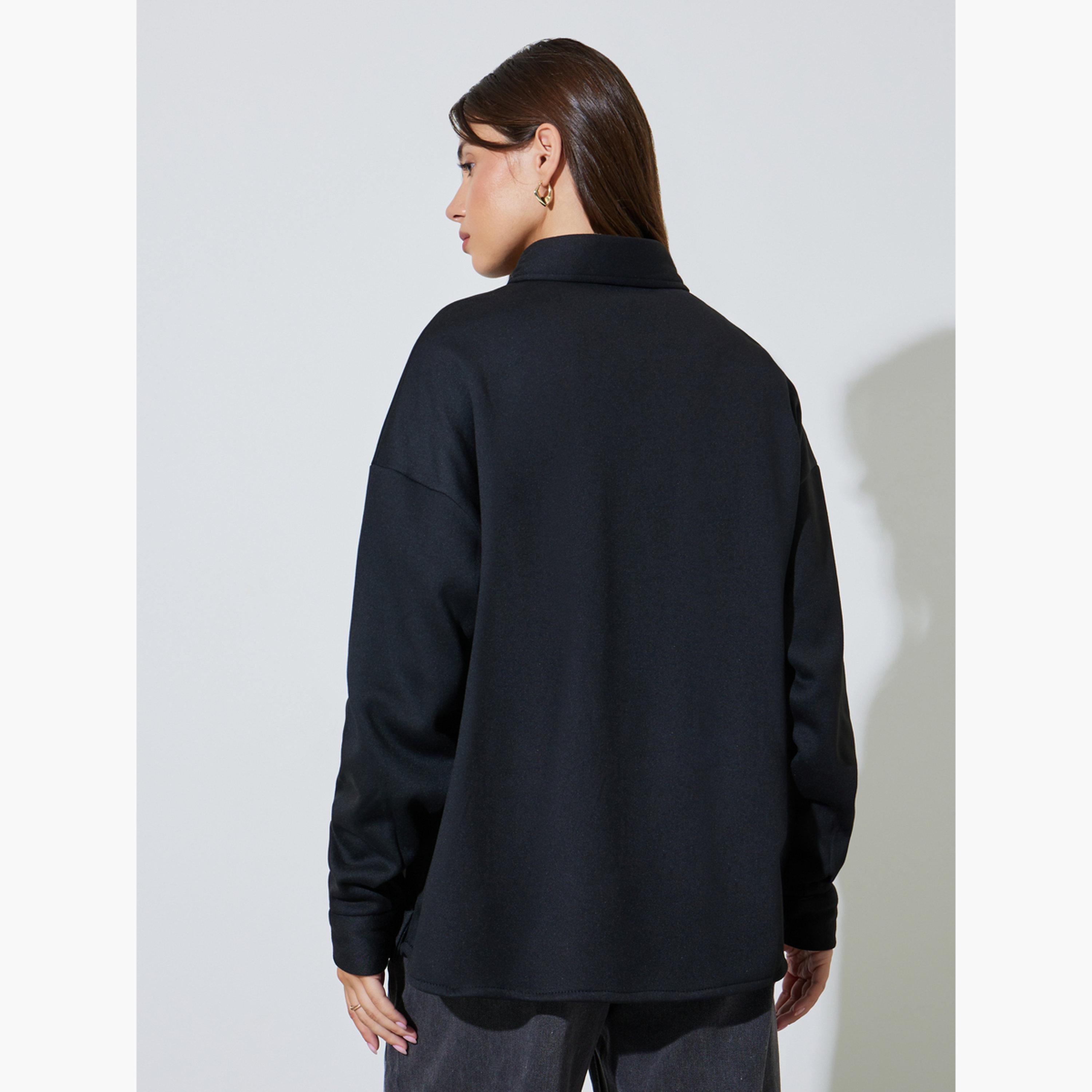 Styli Black Longline Oversized Shacket-women-winterwear-coatsandjackets-jackets-image-4