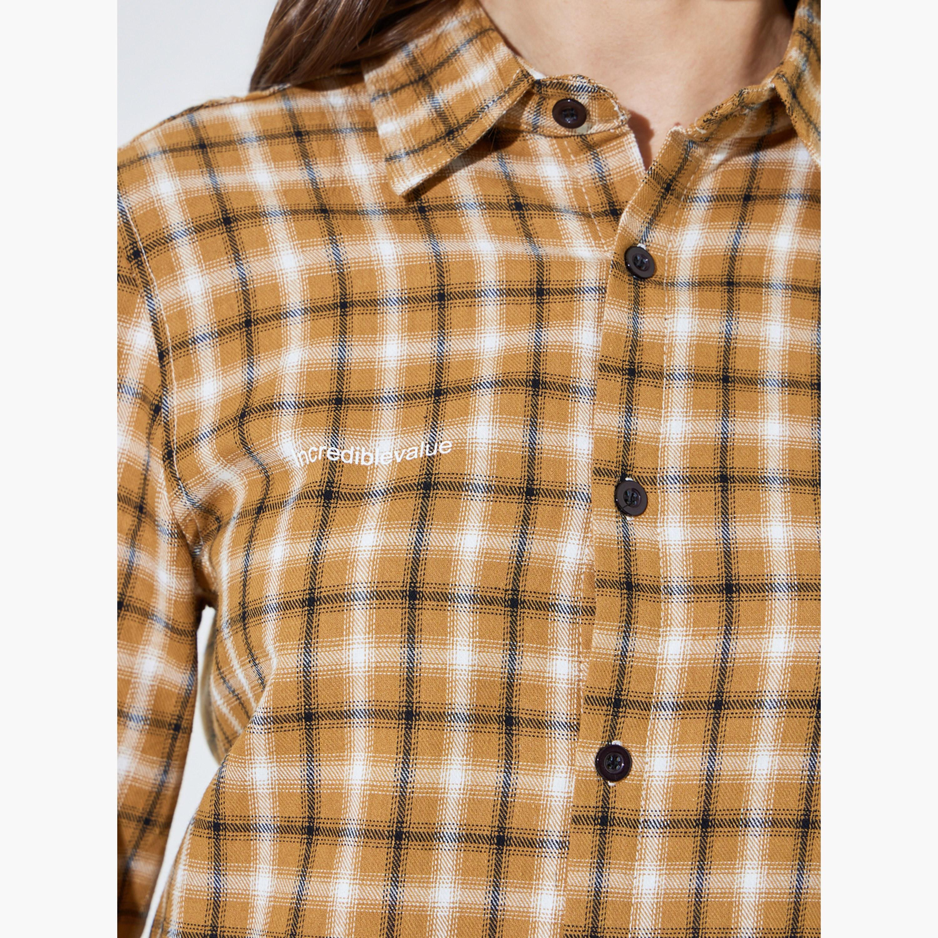قميص طويل ونمط مربعات-women-clothing-shirtsandblouses-shirts-image-5