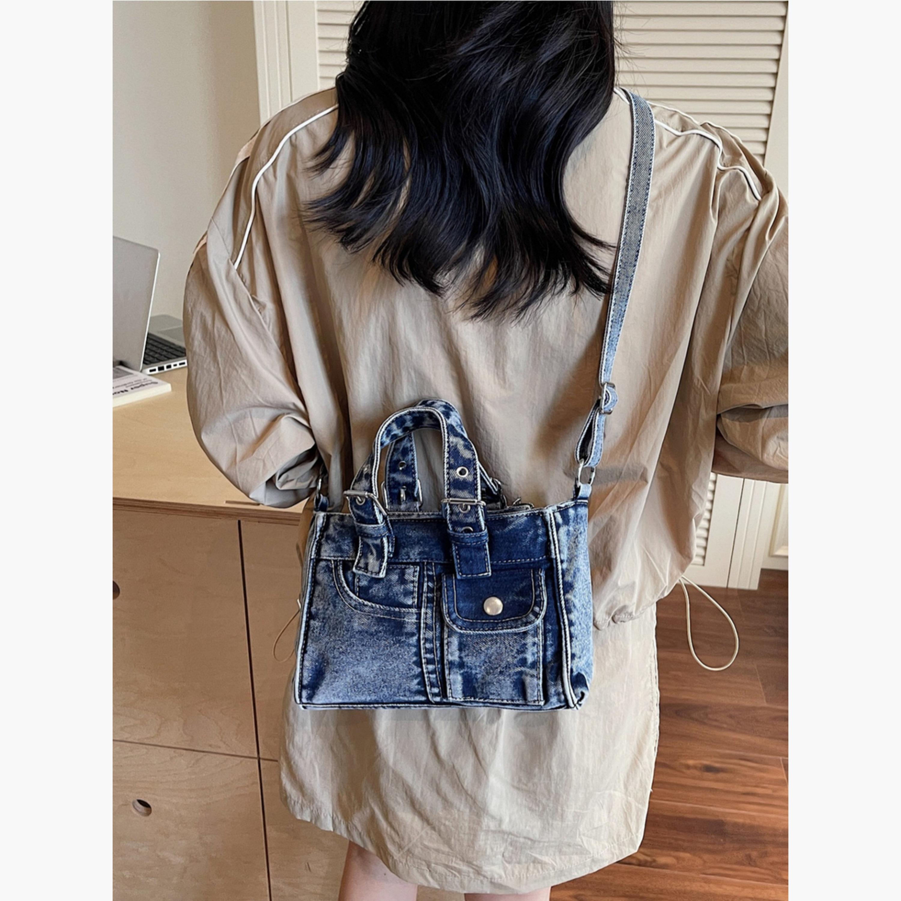 شنطة يد دنيم بجيب بقلاب-women-bagsandwallets-handbags-image-2
