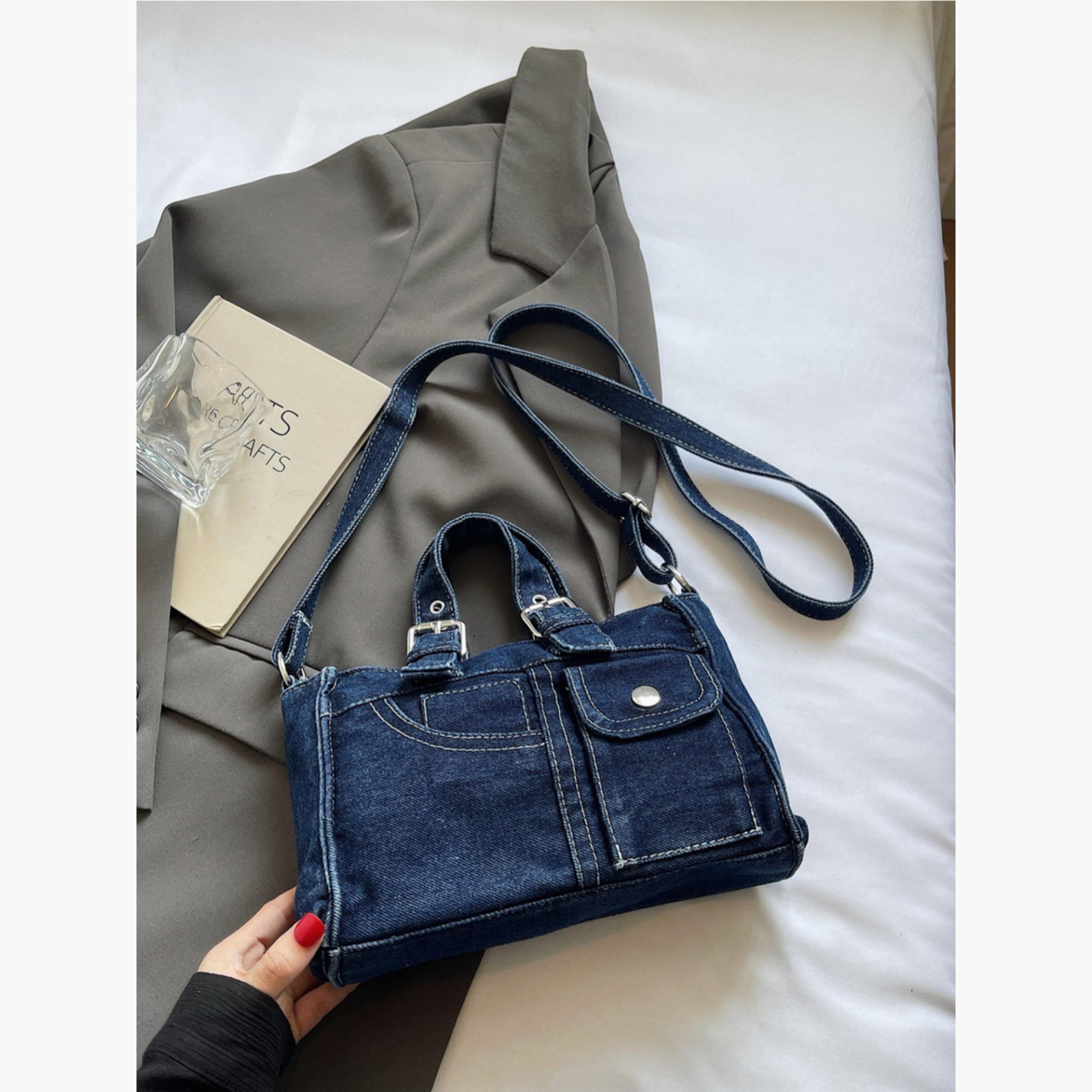 شنطة يد دنيم بجيب بقلاب-women-bagsandwallets-handbags-image-3