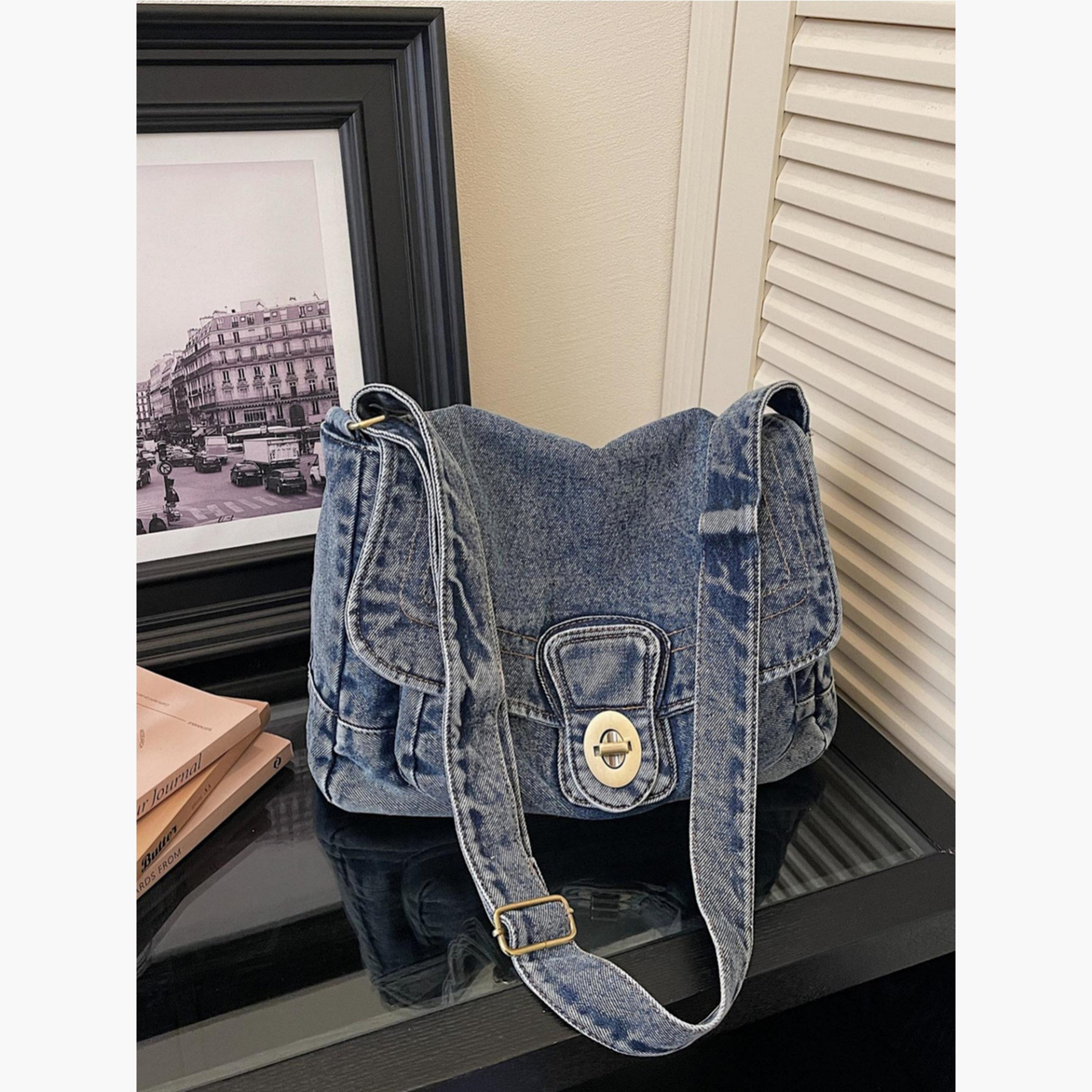 شنطة كتف دنيم بقفل دوار-women-bagsandwallets-handbags-image-5