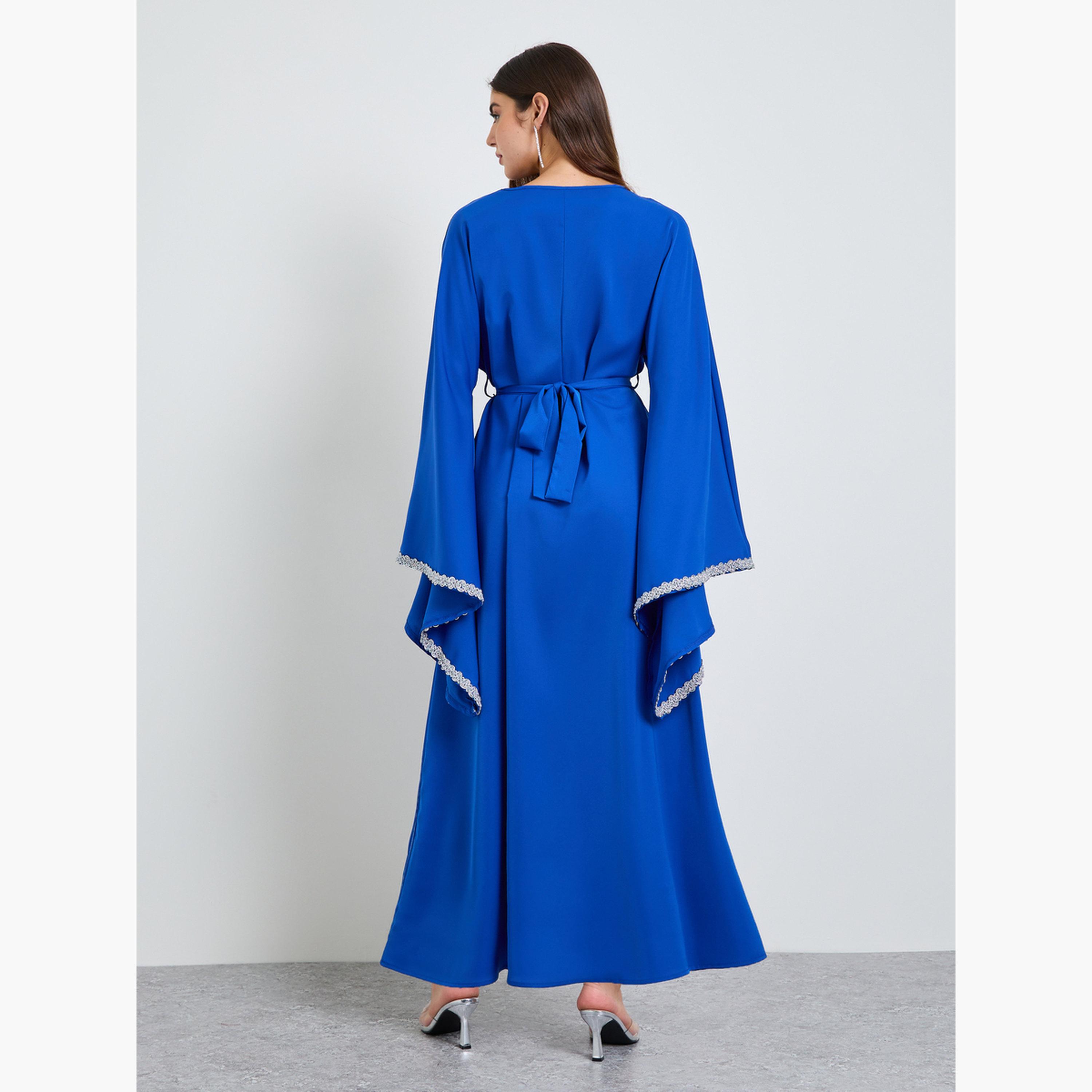 قفطان بأكمام طويلة ومطرز-women-arabicclothing-kaftan-image-4