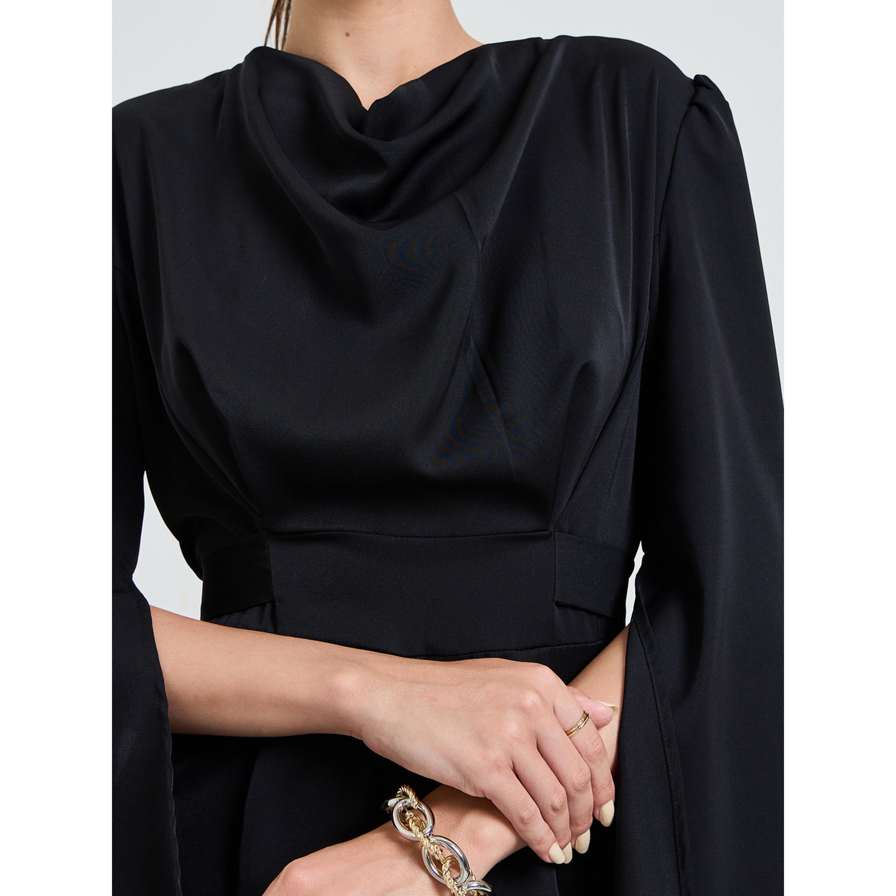 جمبسوت بأرجل واسعة وسادة مع تفاصيل ربطة سوداء-women-clothing-jumpsuits-image-4
