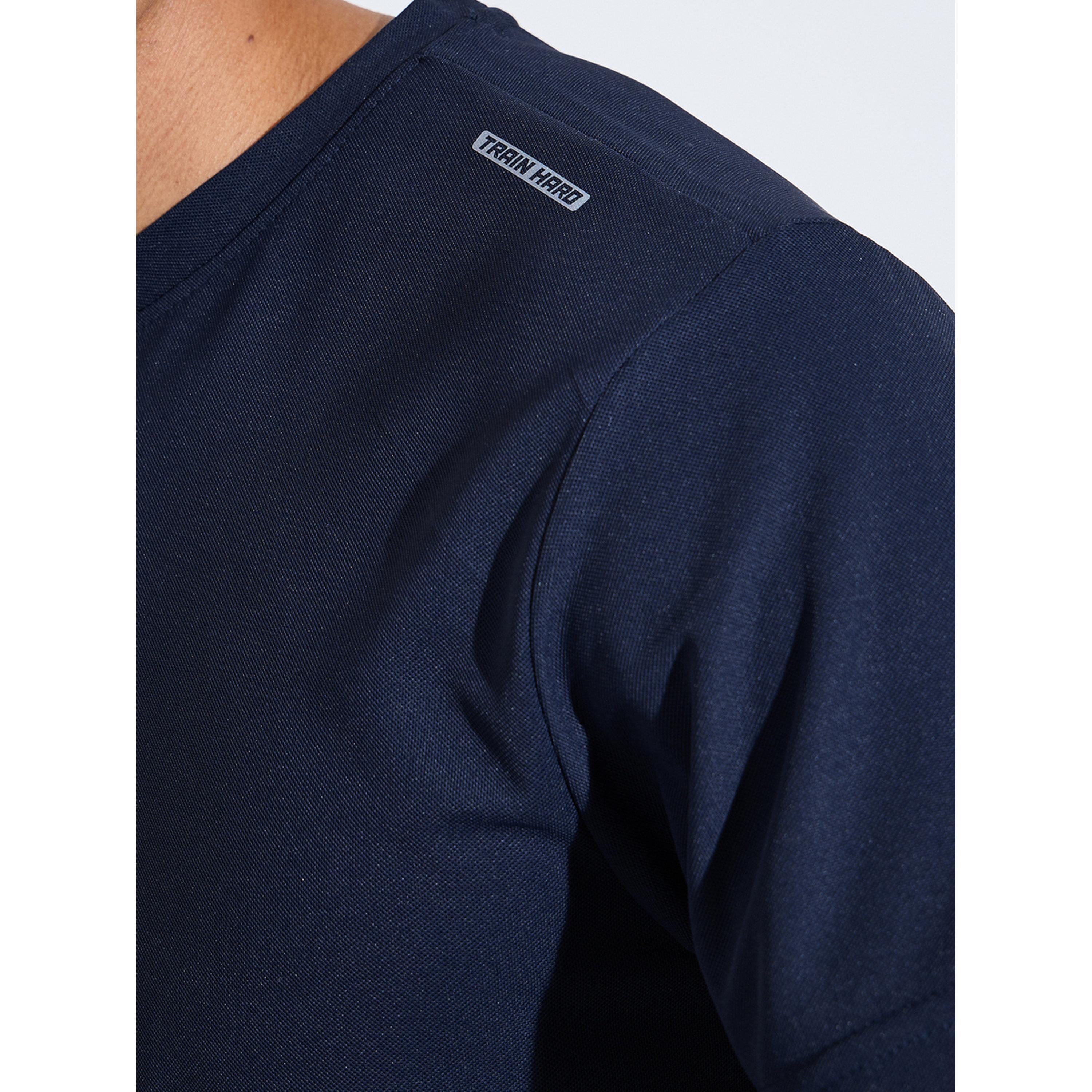 Styli Navy Blue Solid Round Neck Short Sleeves Regular Fit Active T-Shirt-men-clothing-sportswearandactivewear-tshirtsandpolos-image-5
