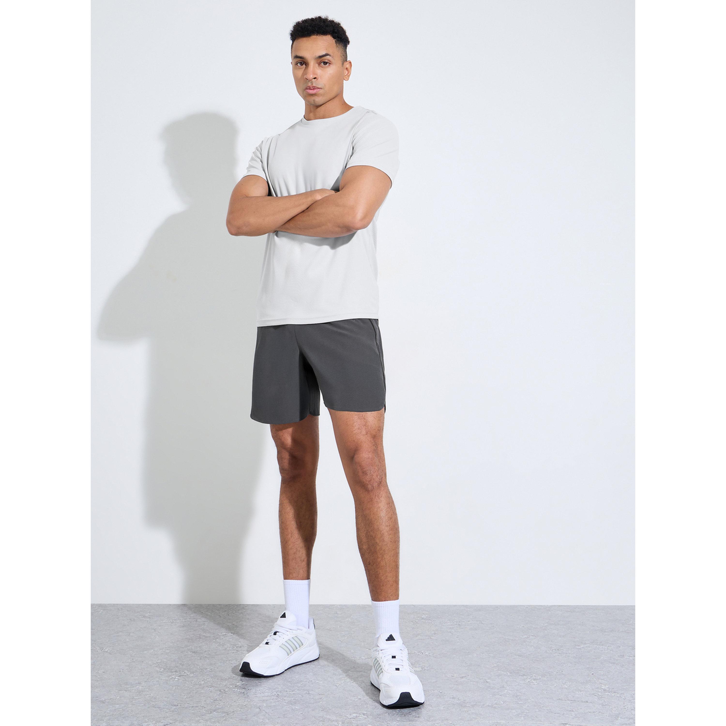 Styli White Solid Round Neck Short Sleeves Regular Fit Active T-Shirt-men-clothing-sportswearandactivewear-tshirtsandpolos-image-2