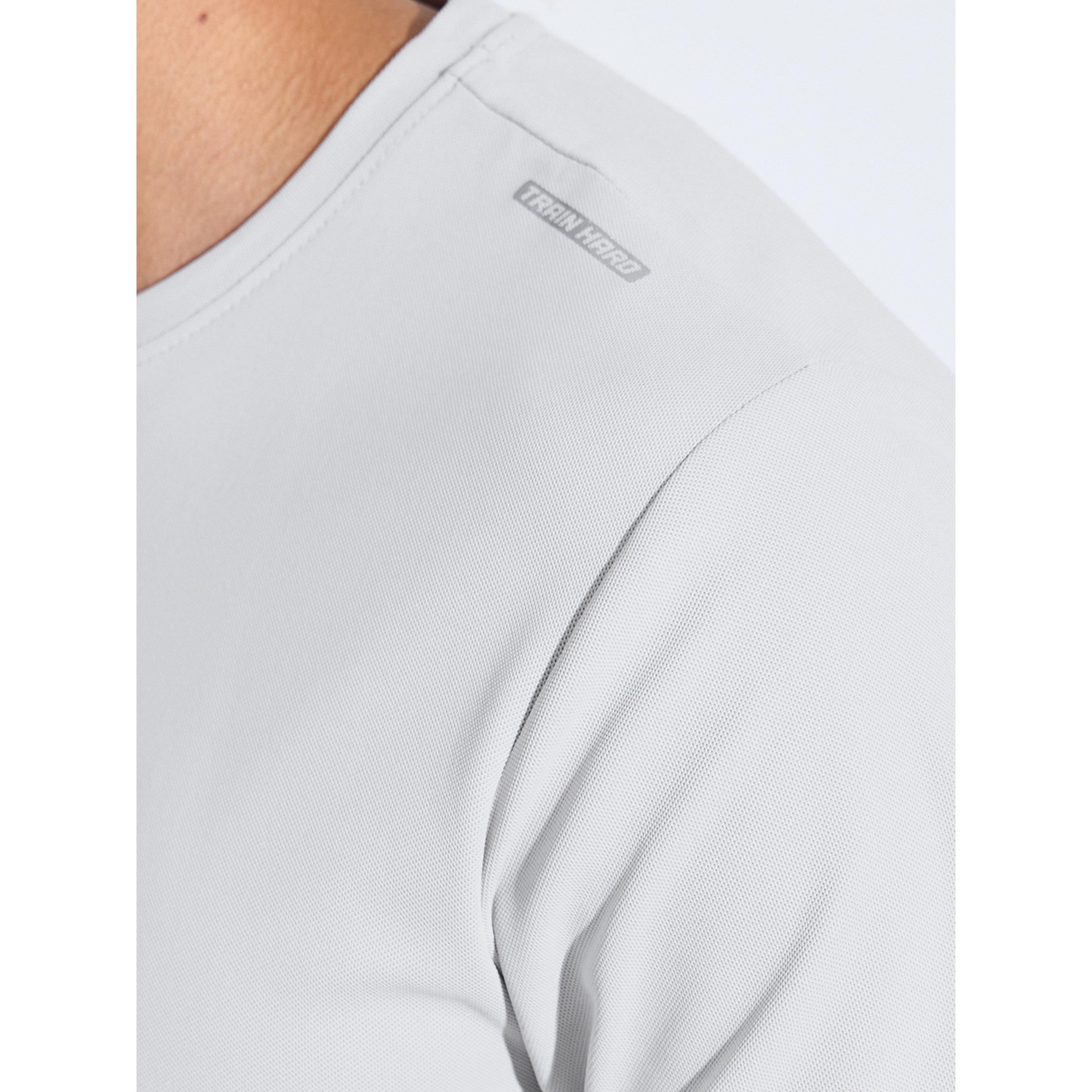 تيشيرت رياضي بقصة عادية بياقة دائرية وأكمام قصيرة سادة باللون الأبيض-men-clothing-sportswearandactivewear-tshirtsandpolos-image-4