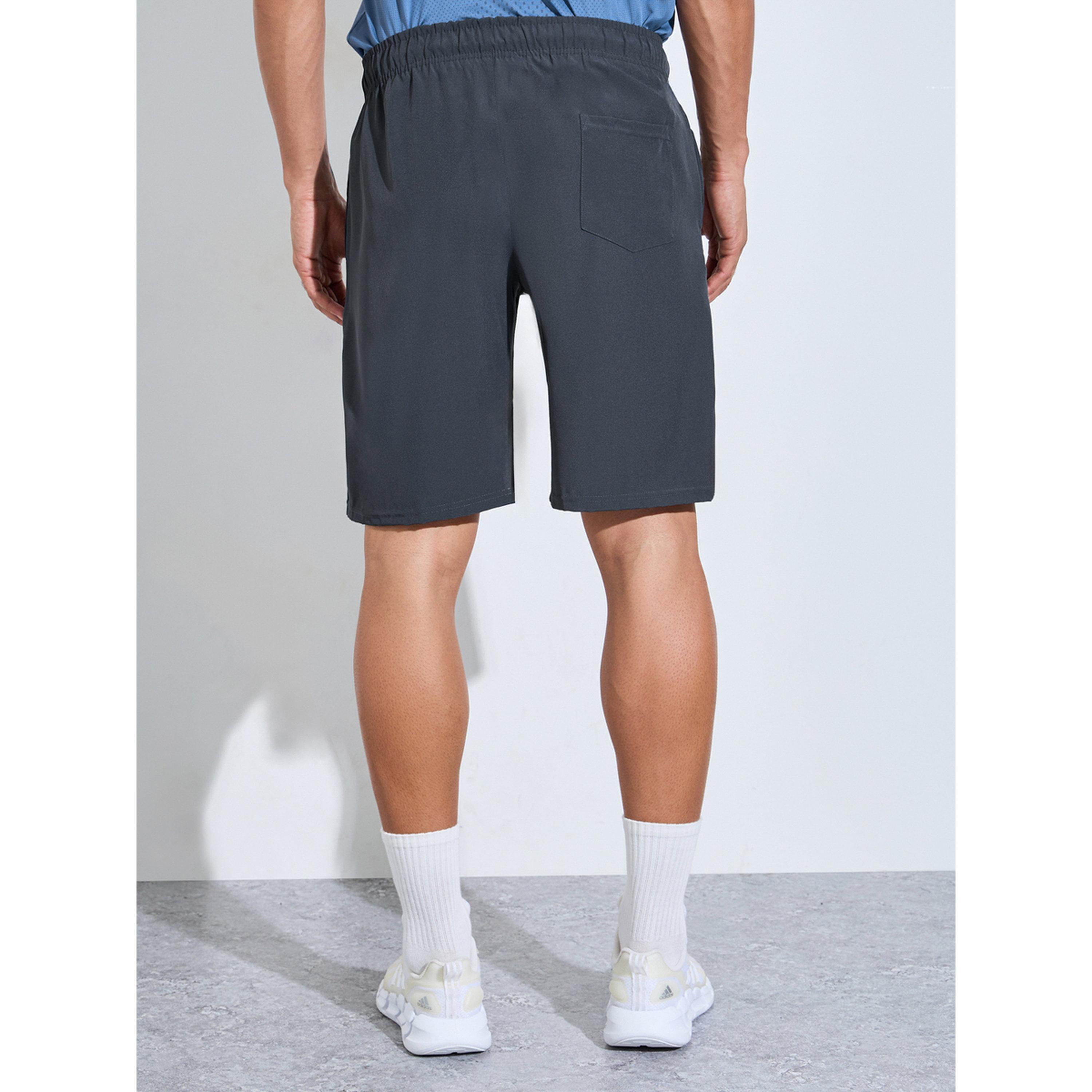 Styli Men Grey Woven Running Shorts with Side Pocket-men-clothing-sportswearandactivewear-bottoms-image-5