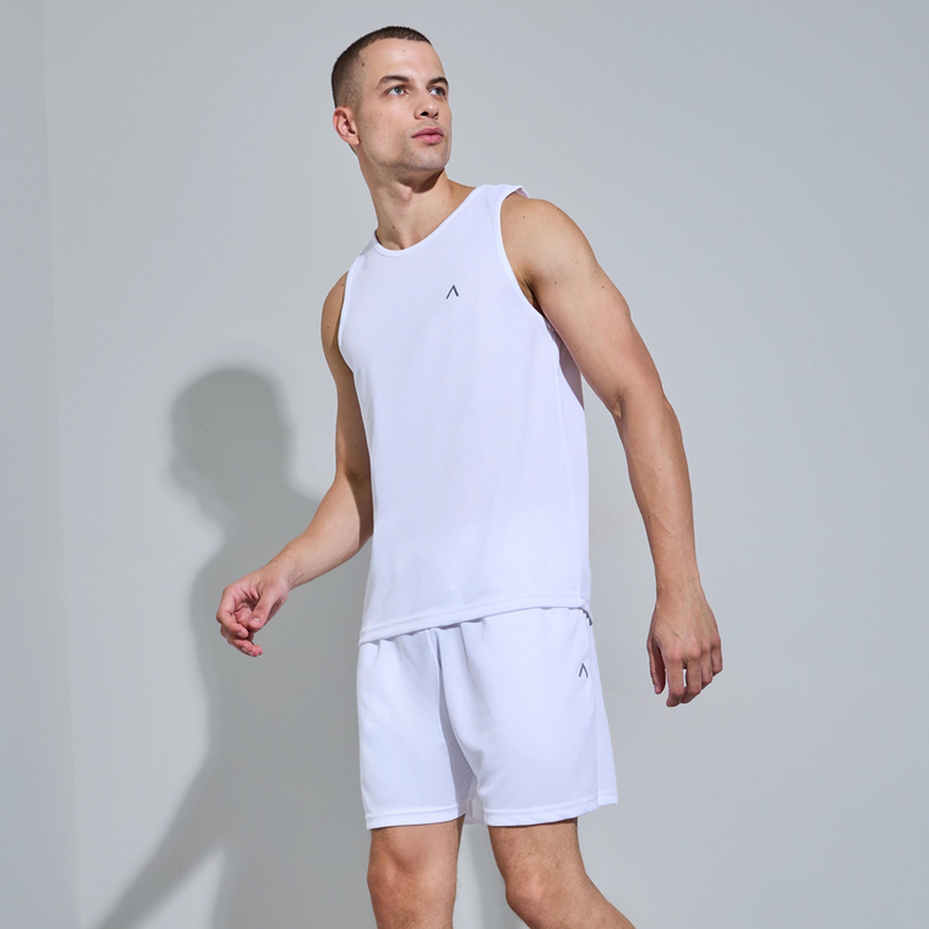 مجموعة من شورت وبلوزة تانك بقصة عادية-men-clothing-coordsets-image-1