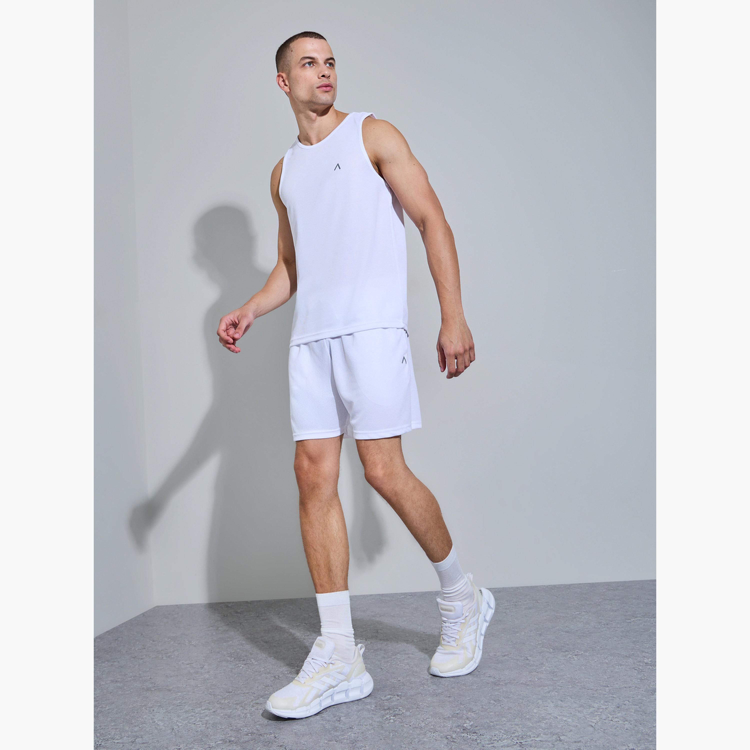 مجموعة من شورت وبلوزة تانك بقصة عادية-men-clothing-coordsets-image-2