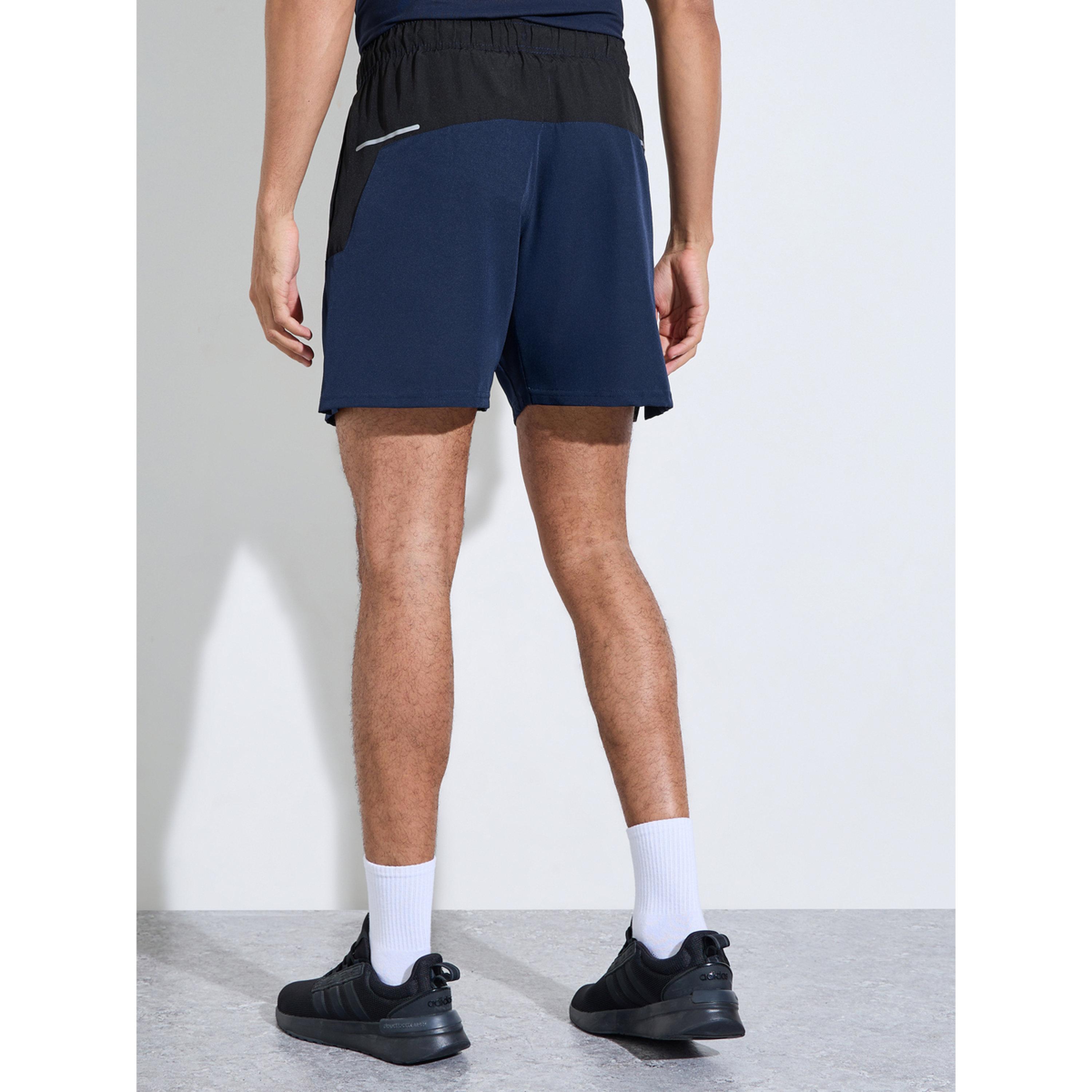 Styli Navy Blue Color Block Regular Fit Running Shorts-men-clothing-sportswearandactivewear-bottoms-image-4