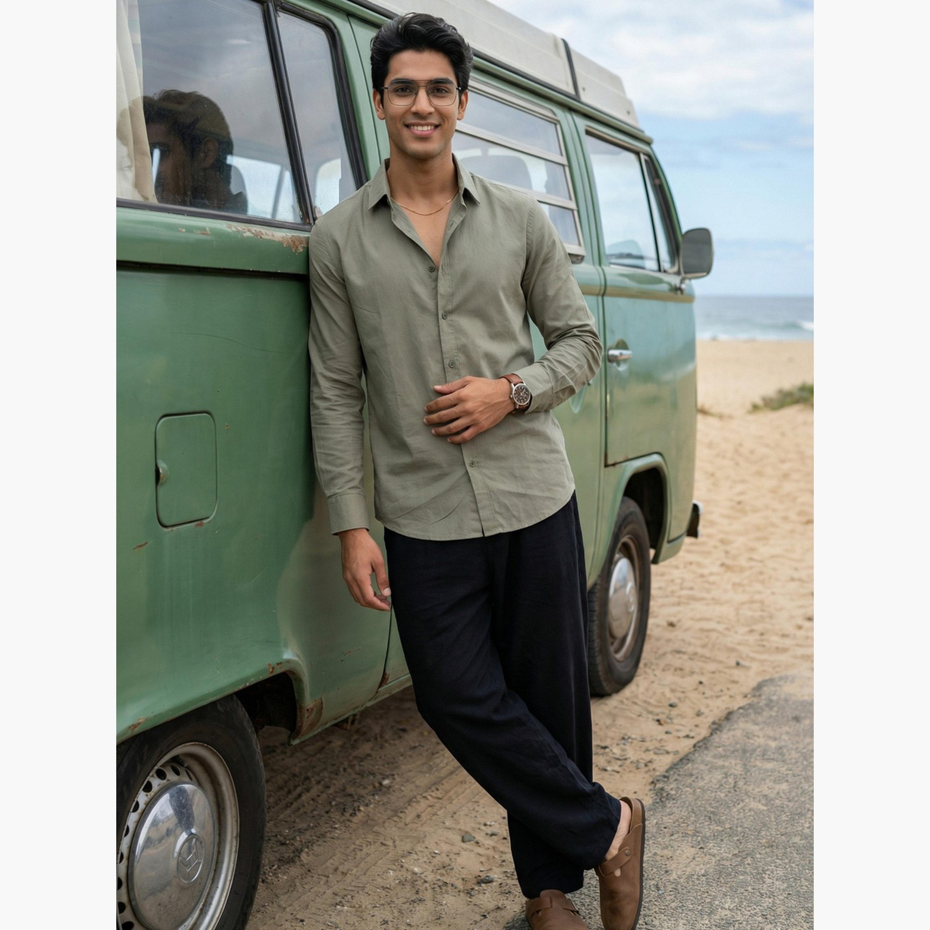 TRULOOM & X Styli Men Comfort Solid Casual Shirt-men-clothing-shirts-image-4