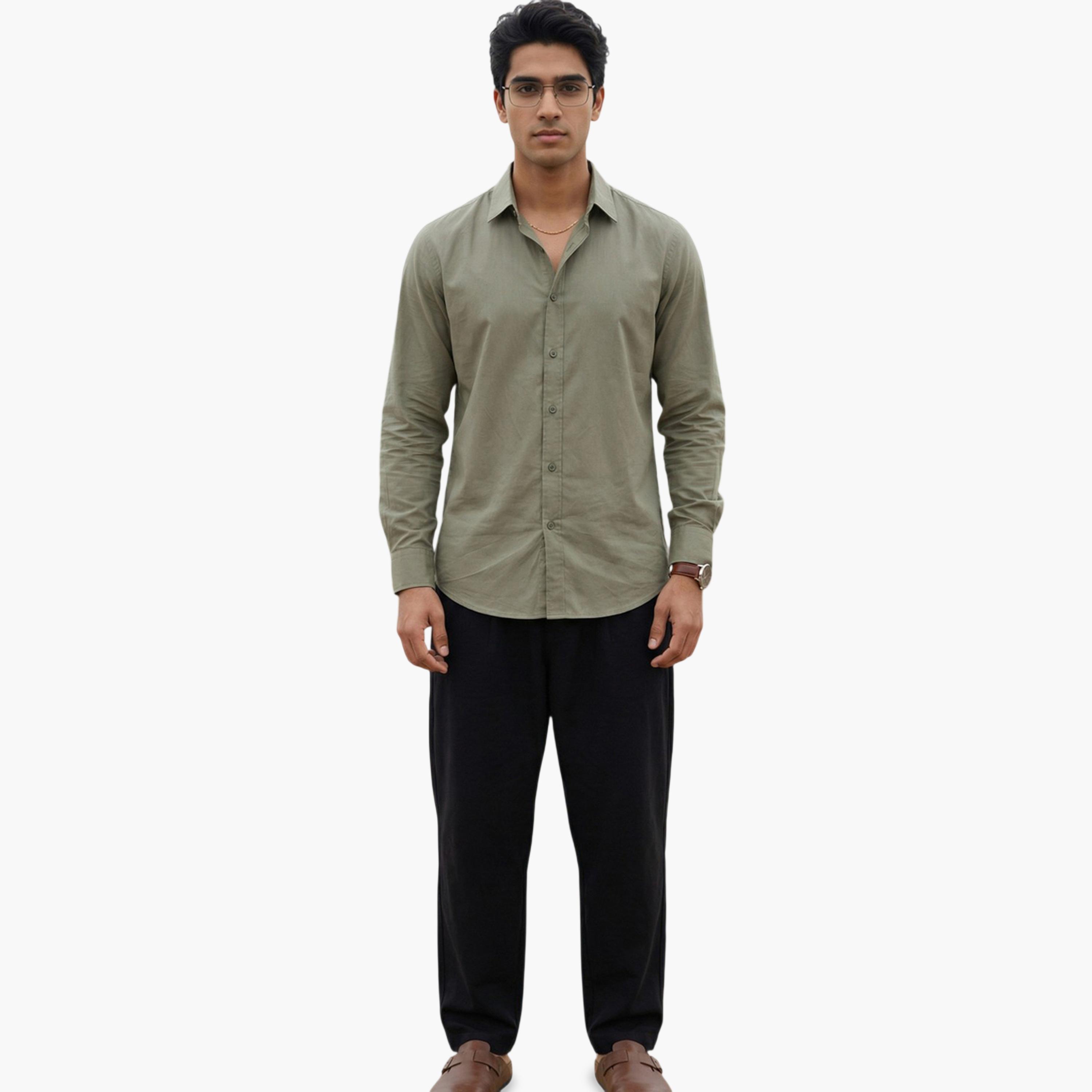 TRULOOM & X Styli Men Comfort Solid Casual Shirt-men-clothing-shirts-image-5