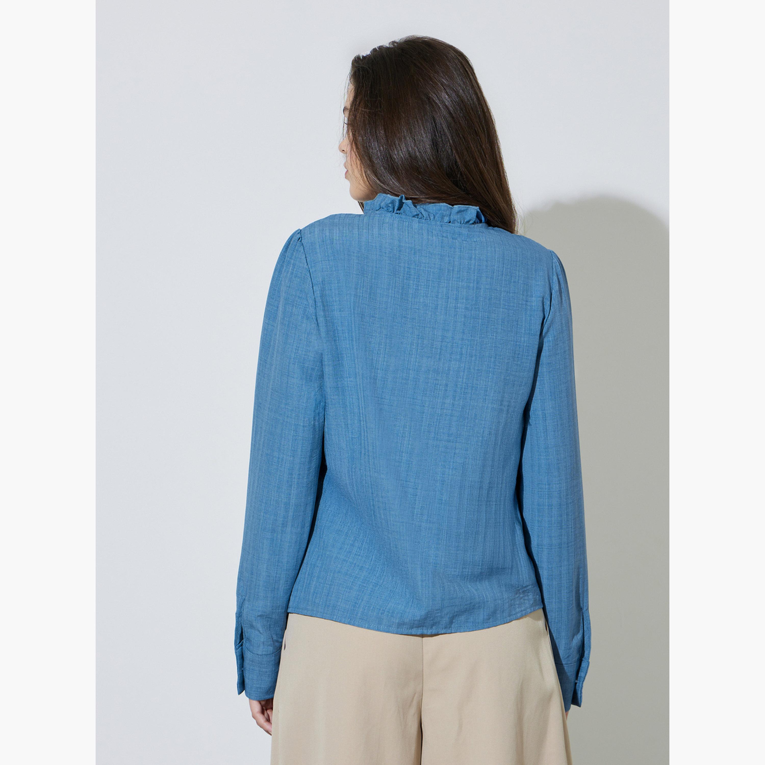 بلوزة بأكمام طويلة للنساء-women-clothing-shirtsandblouses-blouses-image-3