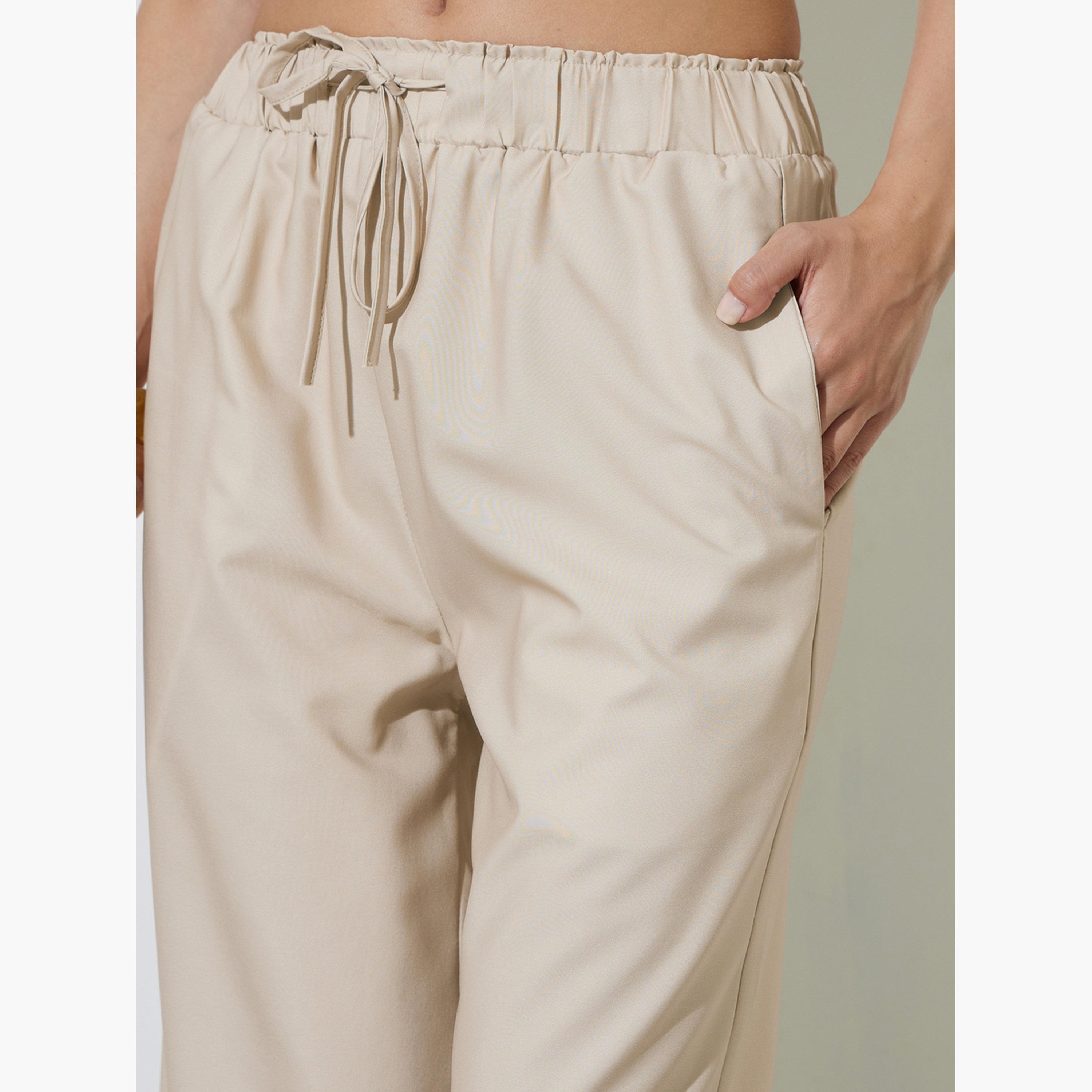 Take Two Beige Geo Print Straight Leg Pants-women-clothing-bottoms-joggers-image-3
