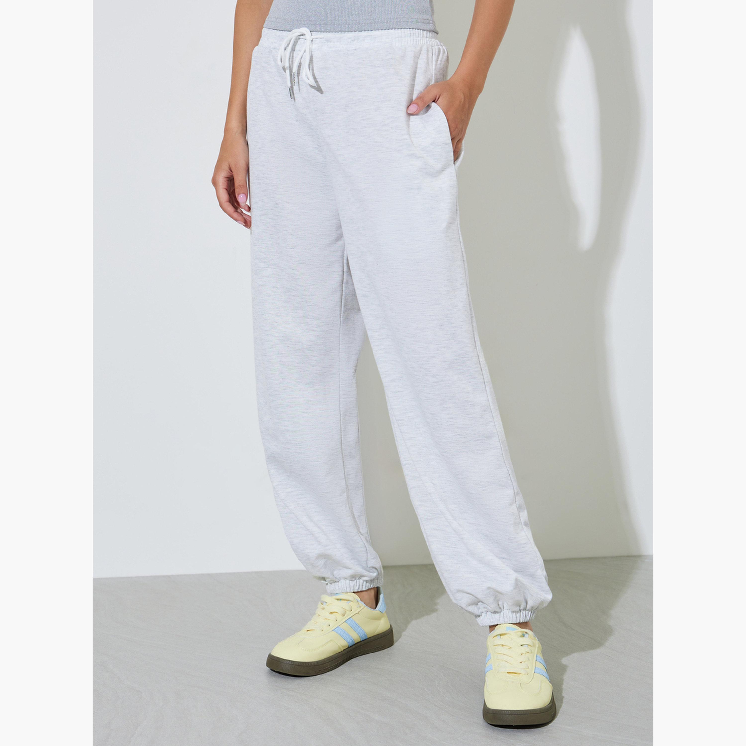 Styli Grey Relaxed Fit Cuffed Joggers-women-clothing-joggers-image-1