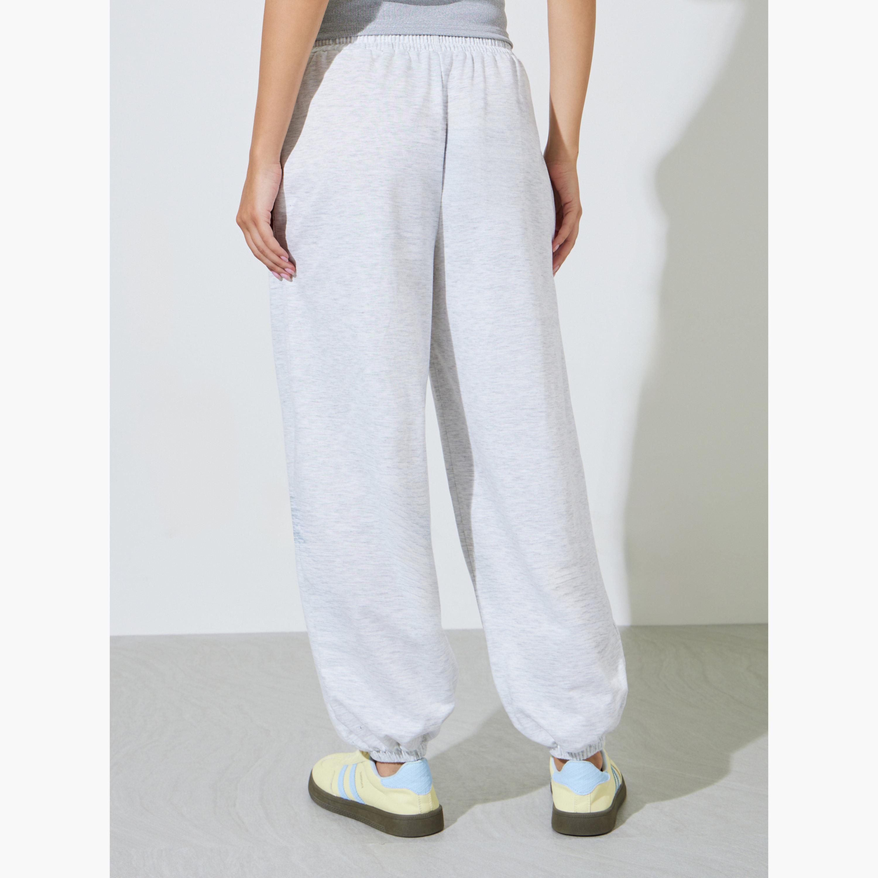 Styli Grey Relaxed Fit Cuffed Joggers-women-clothing-joggers-image-5