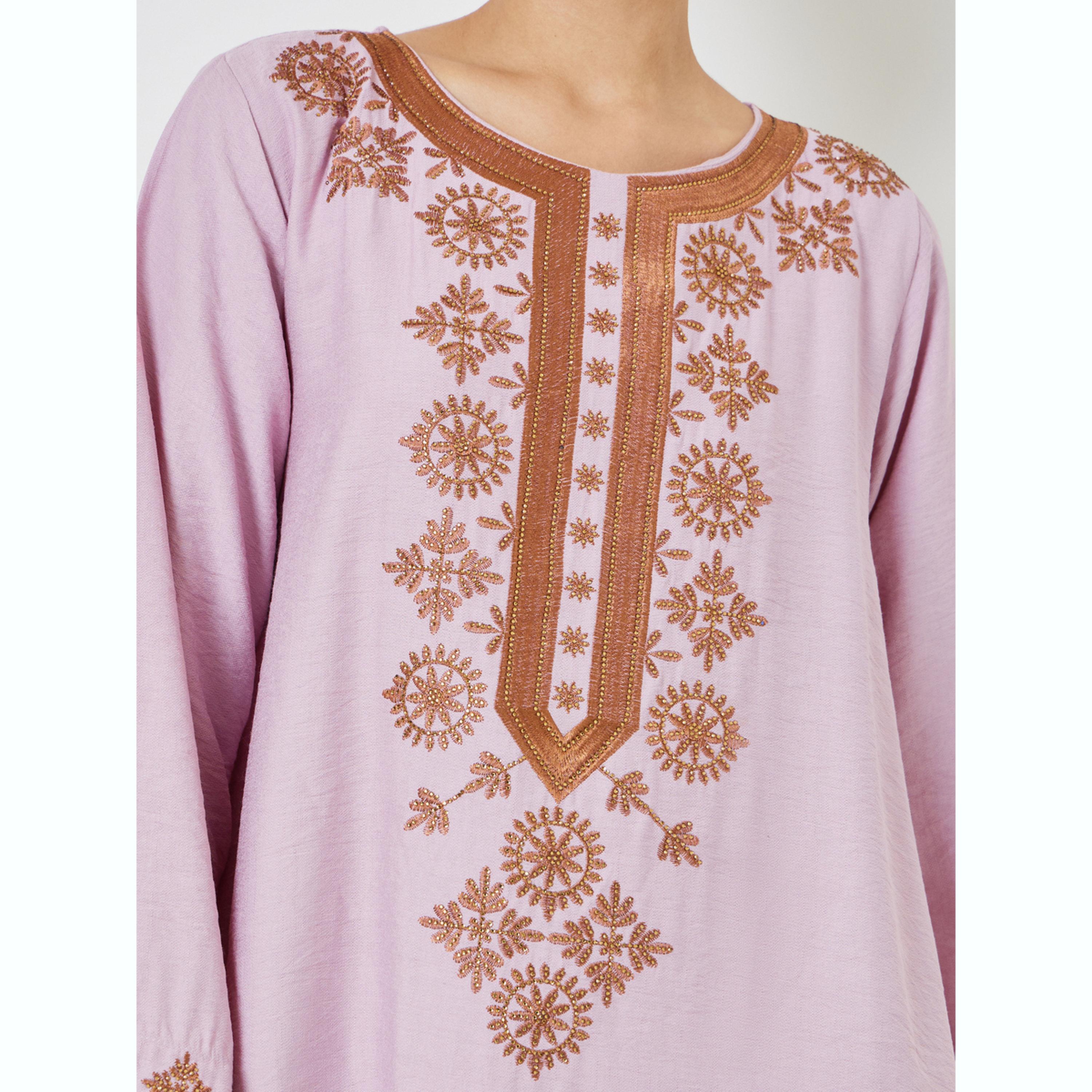 جلابية طويلة بتفاصيل مُطرّزة ومنمقة-women-arabicclothing-jalabiyas-image-5