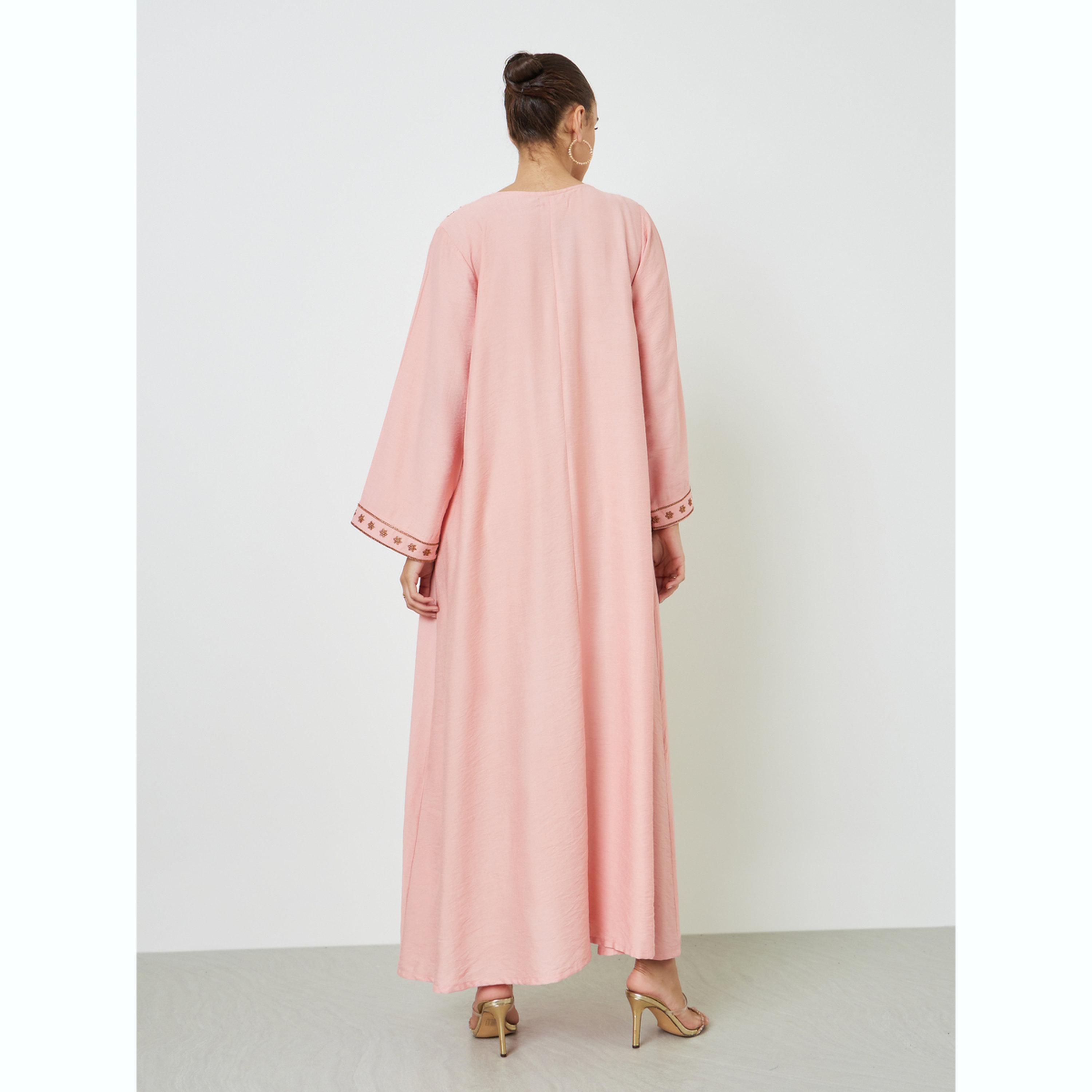 جلابية طويلة بتفاصيل مُطرّزة ومنمقة-women-arabicclothing-jalabiyas-image-4
