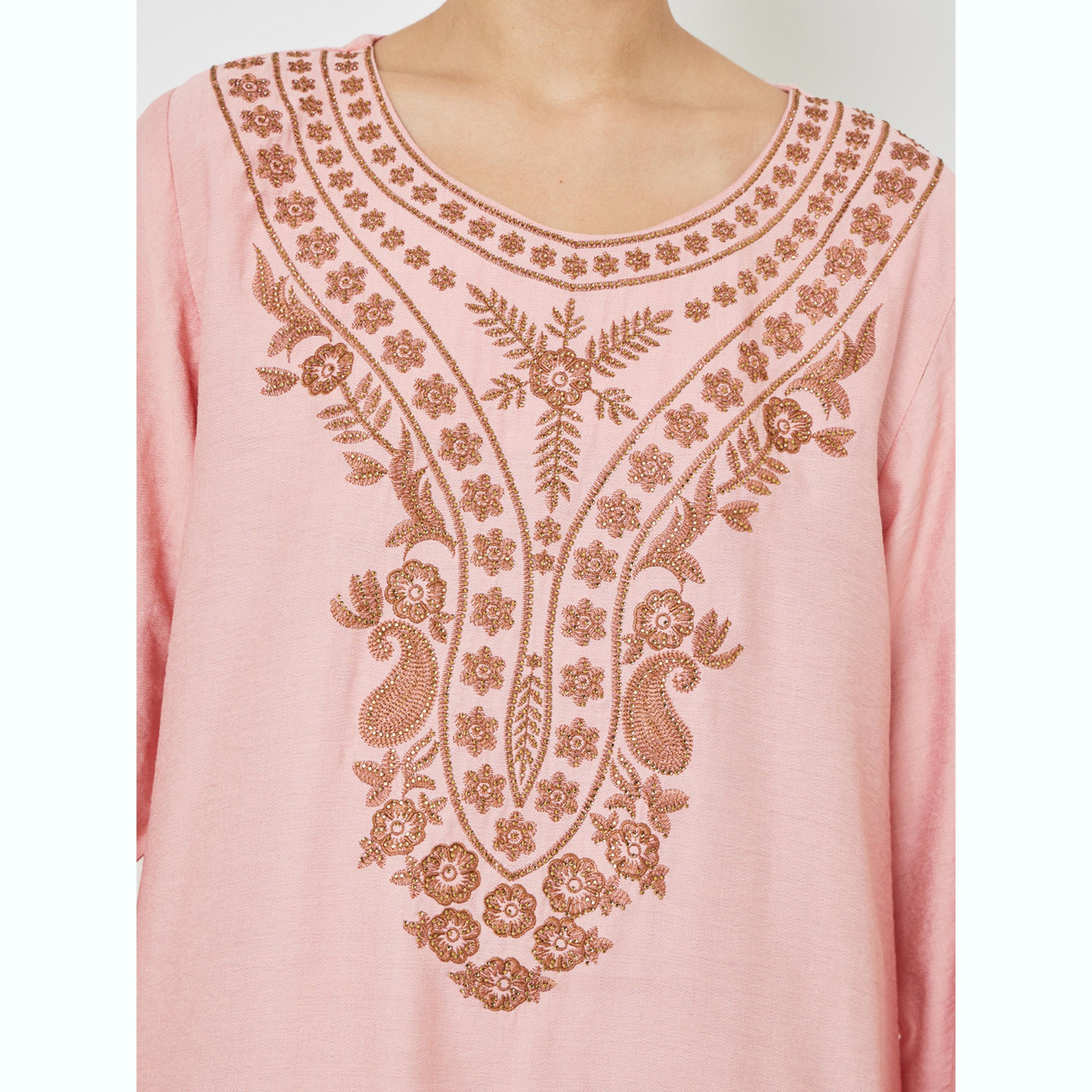 جلابية طويلة بتفاصيل مُطرّزة ومنمقة-women-arabicclothing-jalabiyas-image-5