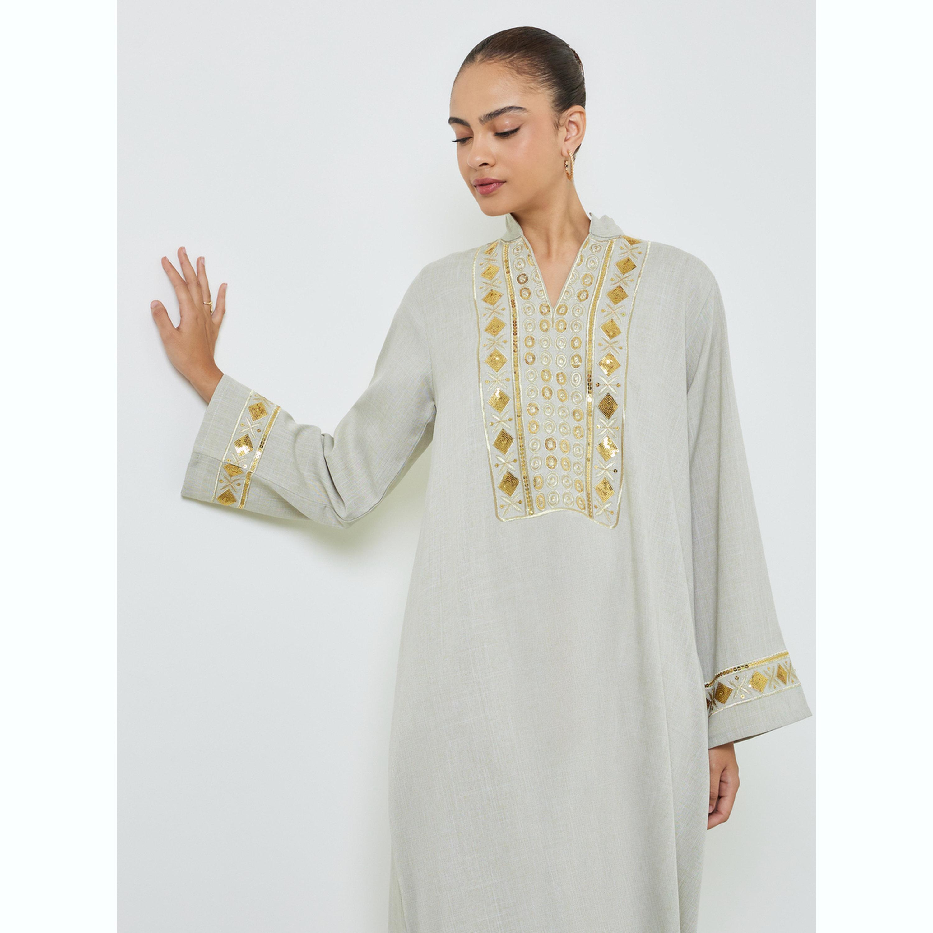 جلابية بلوح مطرز بالترتر-women-arabicclothing-jalabiyas-image-2