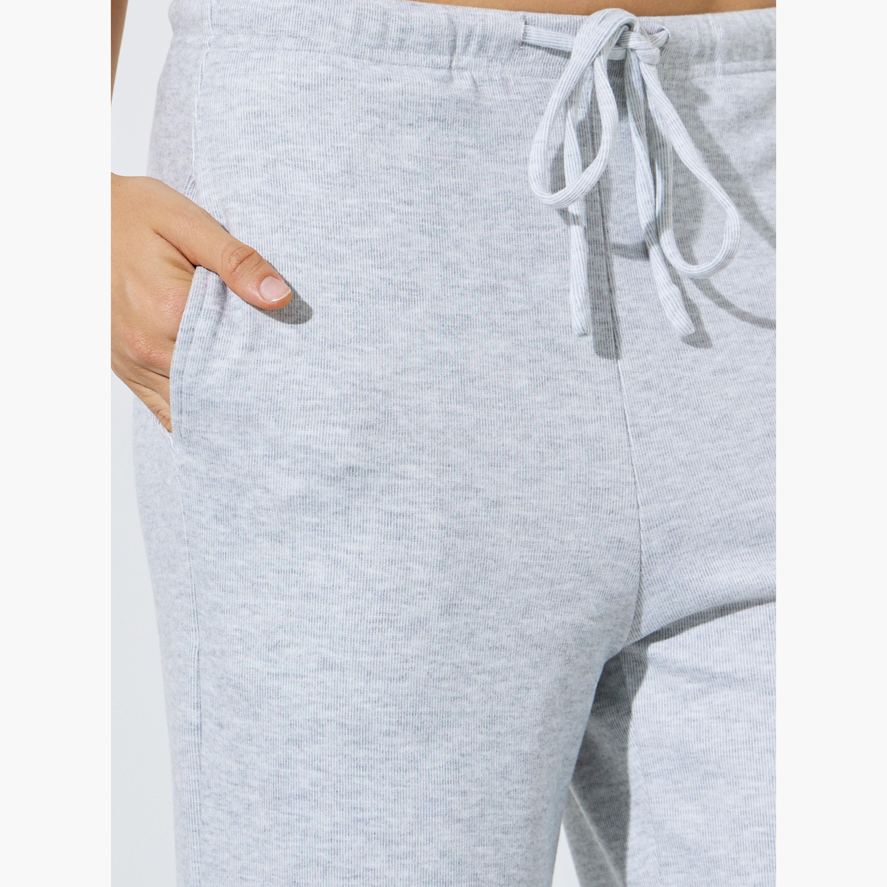 ستايلي - بنطال رمادي واسع الساقين مع جيب جانبي-women-clothing-bottoms-joggers-image-5