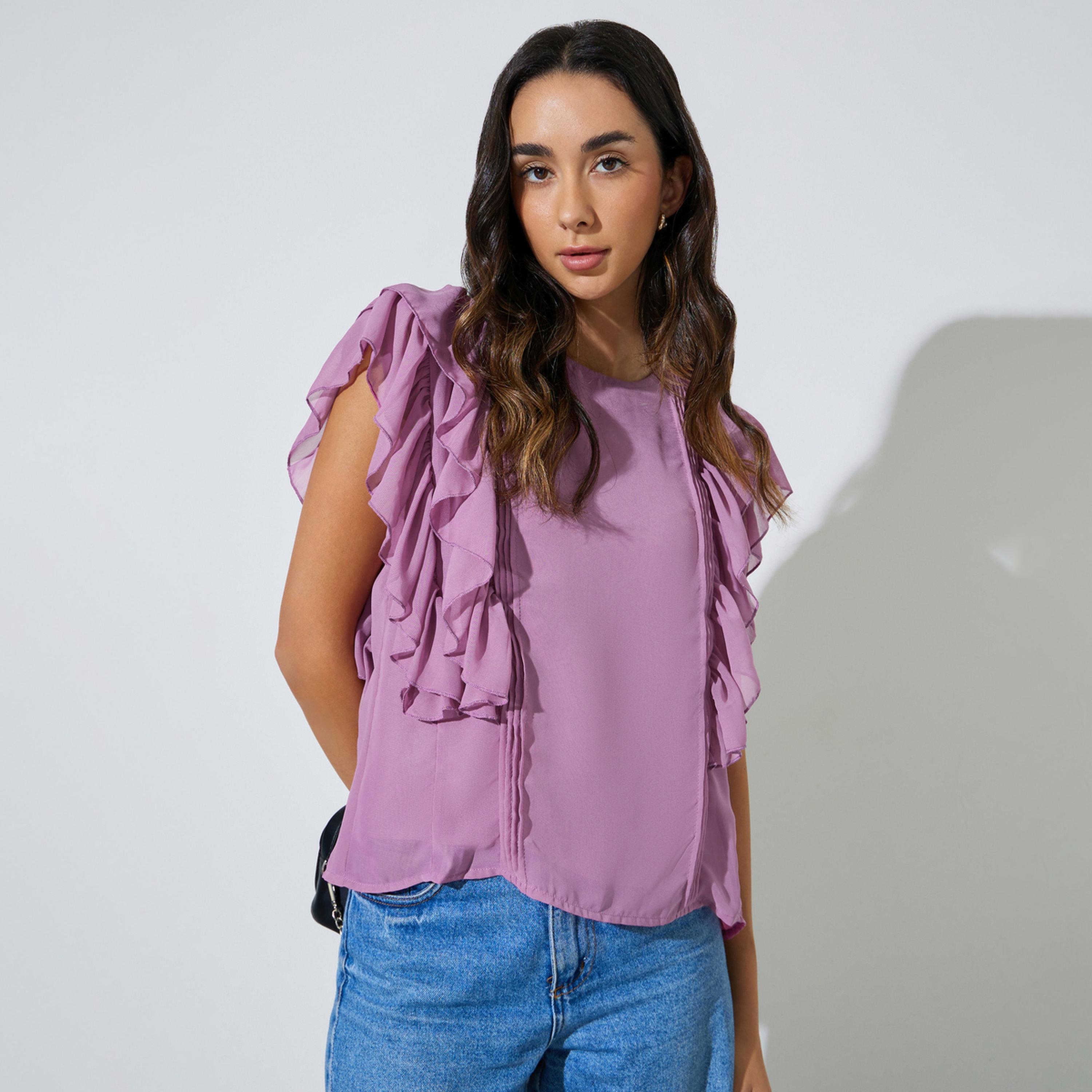 بلوزة بكشكش بلا أكمام-women-clothing-shirtsandblouses-blouses-image-1