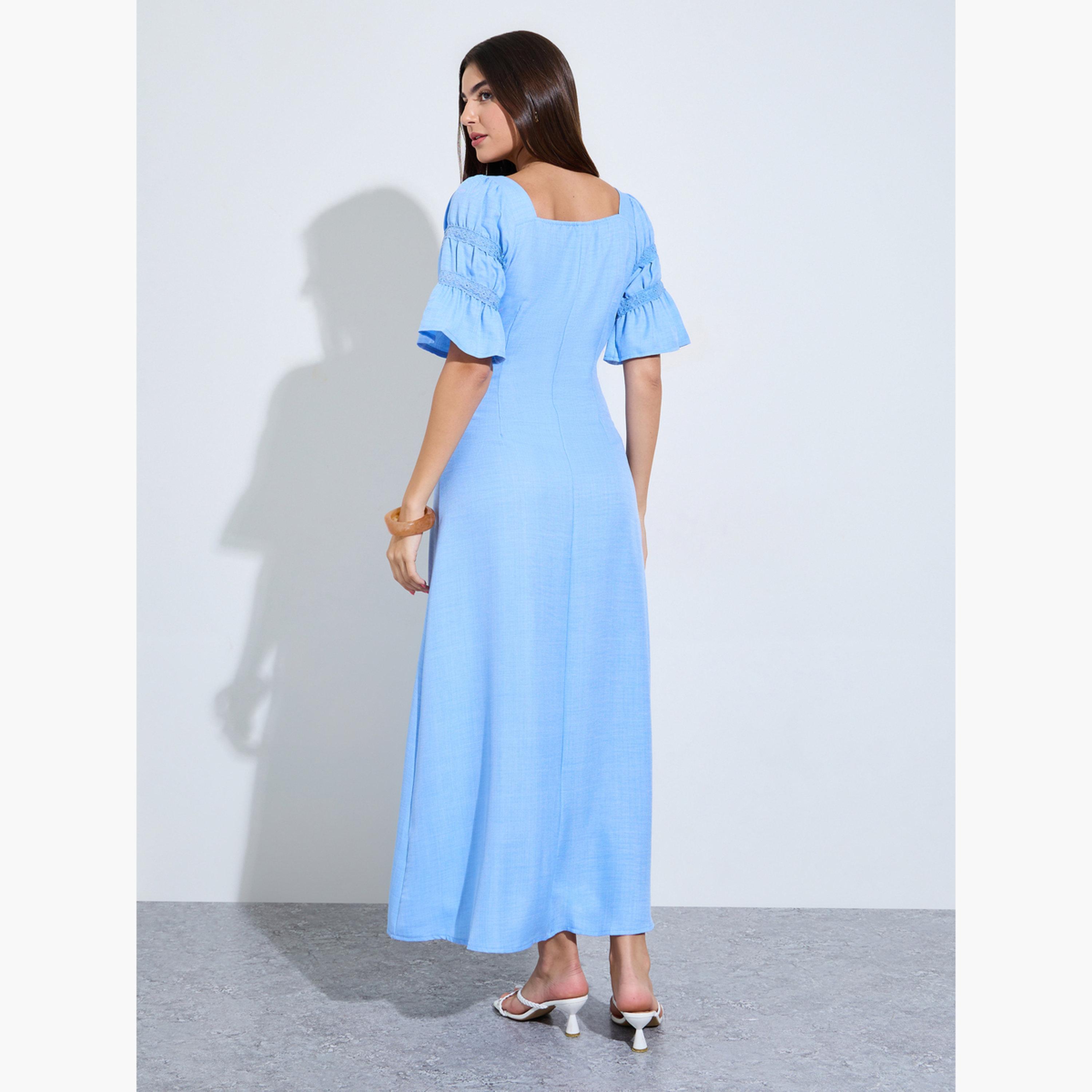 Styli Blue Lace Trim Square Neck Maxi Dress-women-clothing-dresses-image-4
