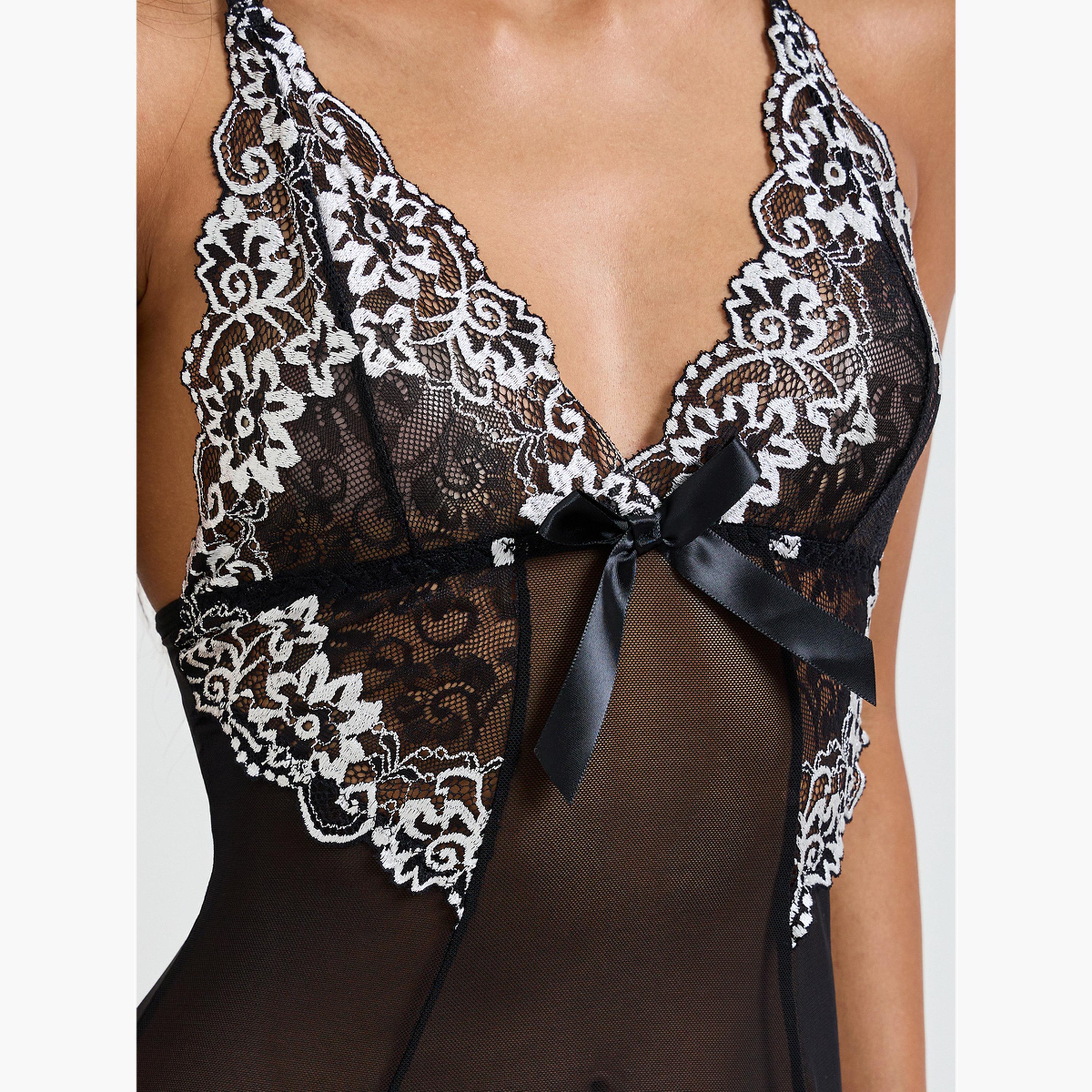 بيبي دول مطرز بأحزمة مع ثونغ-women-clothing-lingerie-babydollsandbodysuits-image-5