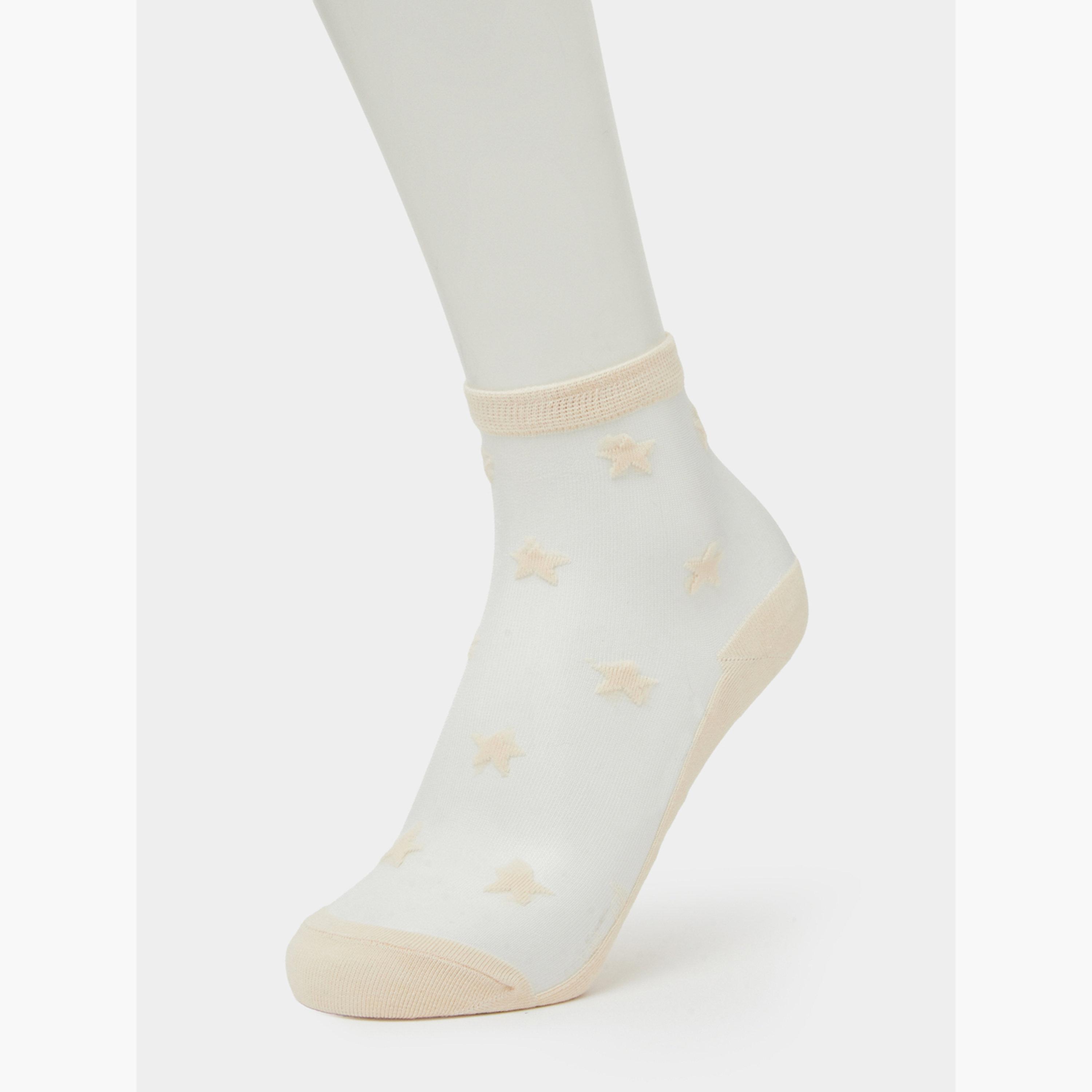 Styli Pack of 2 - Star Pattern Socks-women-socksandstockings-image-2