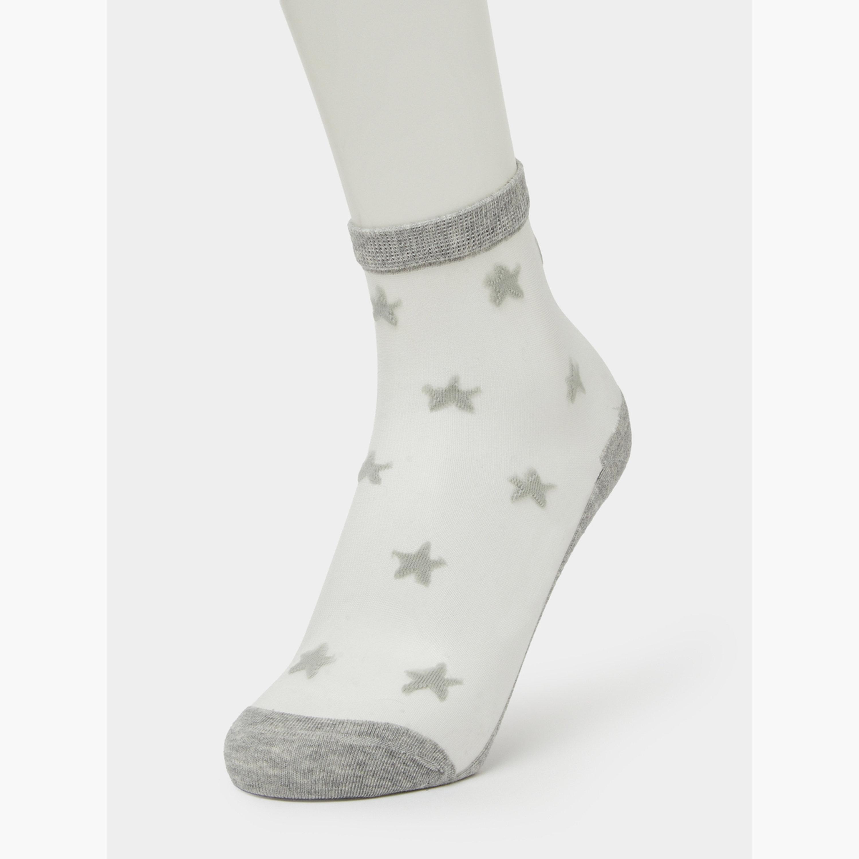 Styli Pack of 2 - Star Pattern Socks-women-socksandstockings-image-4