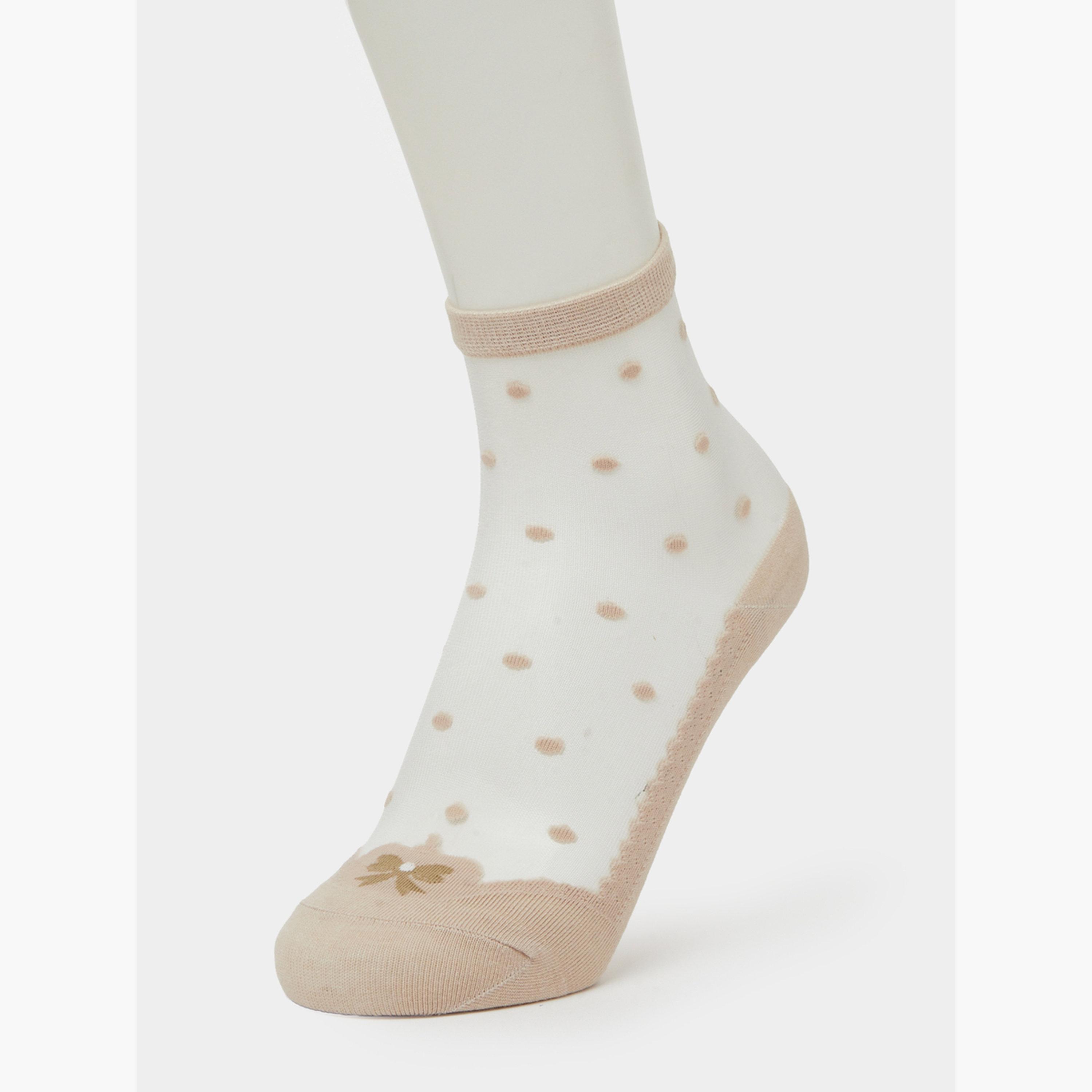 Styli Pack of 2 - Polka Dot Pattern Socks-women-socksandstockings-image-2
