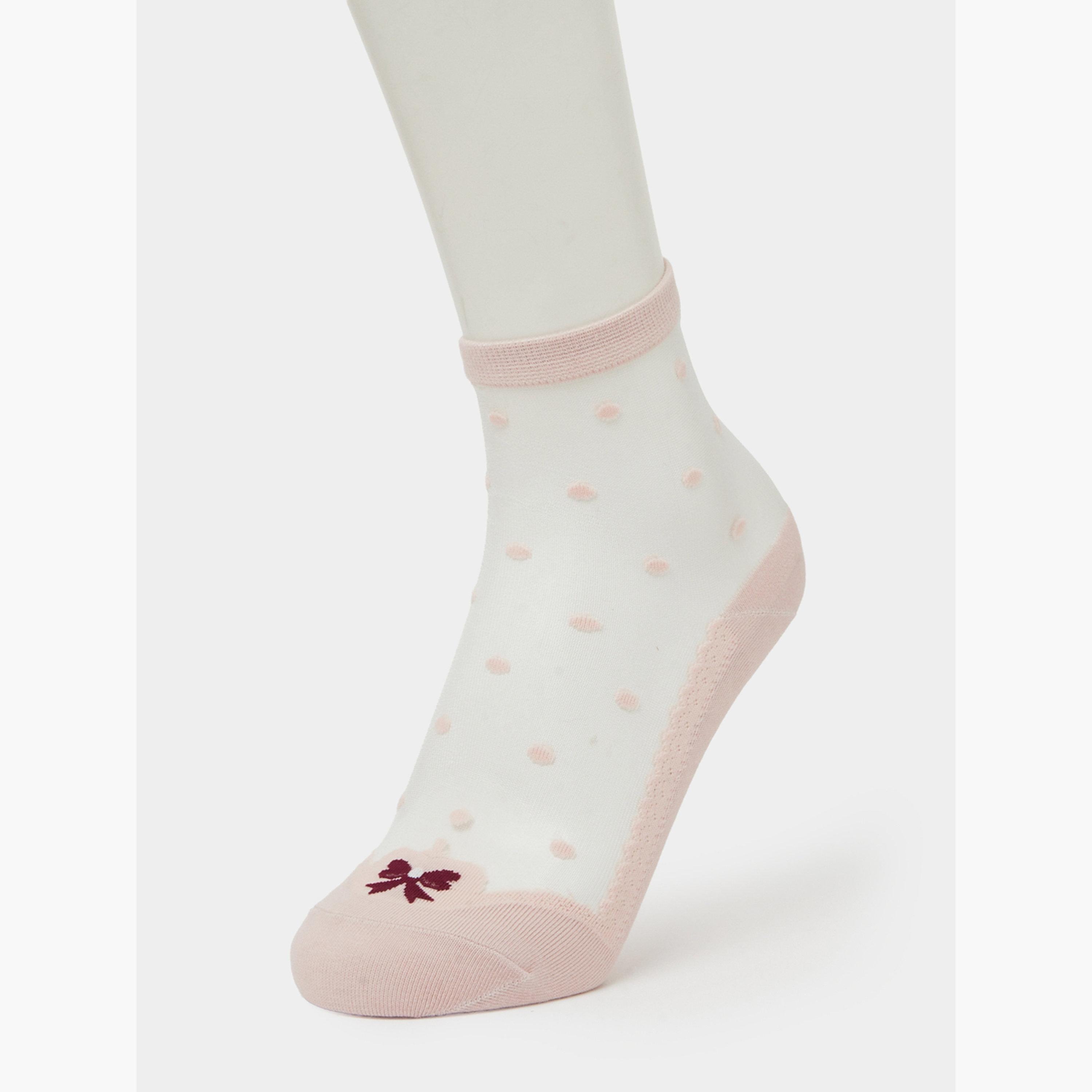 Styli Pack of 2 - Polka Dot Pattern Socks-women-socksandstockings-image-4