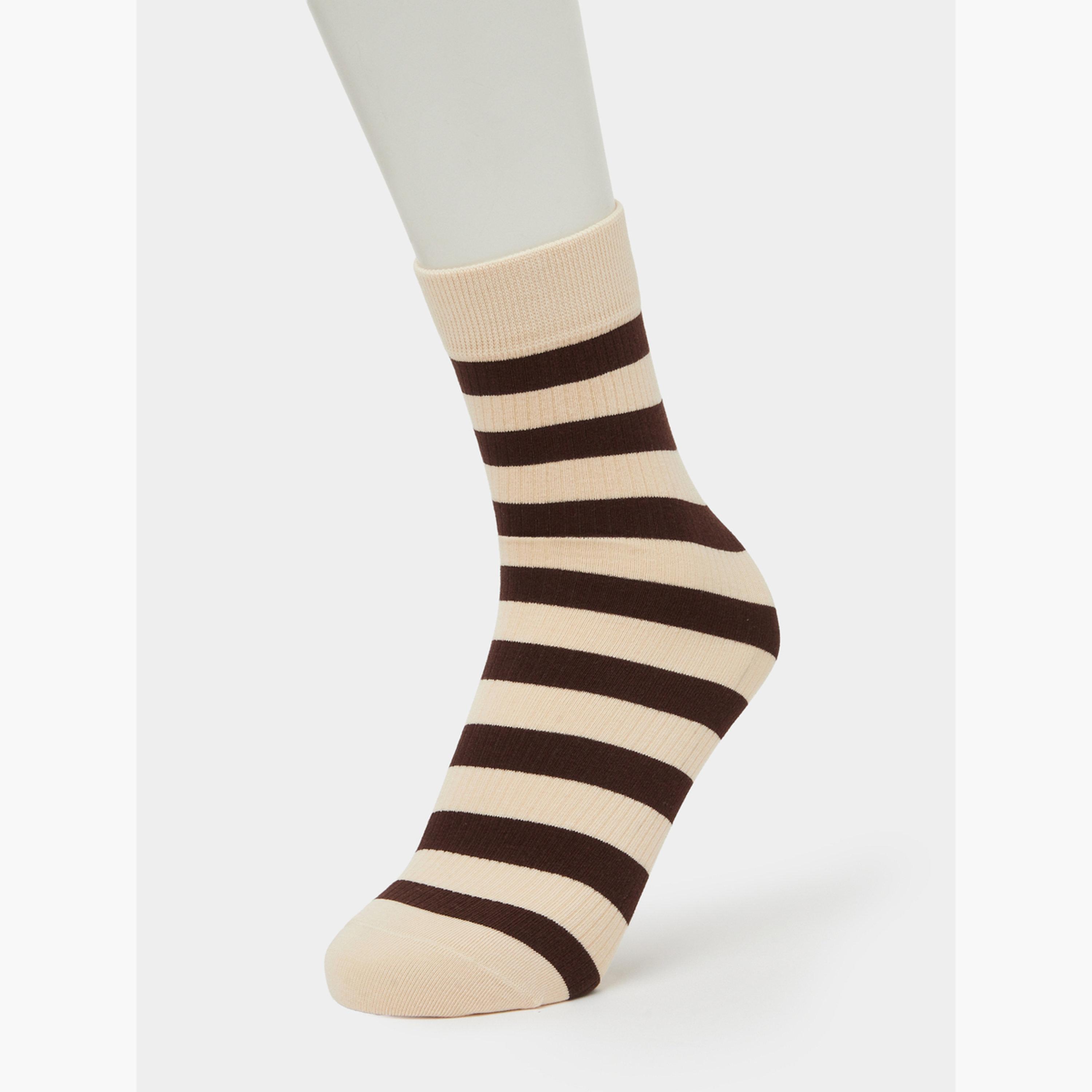 Styli Pack of 2 - Stripe Crew Socks-women-socksandstockings-image-2