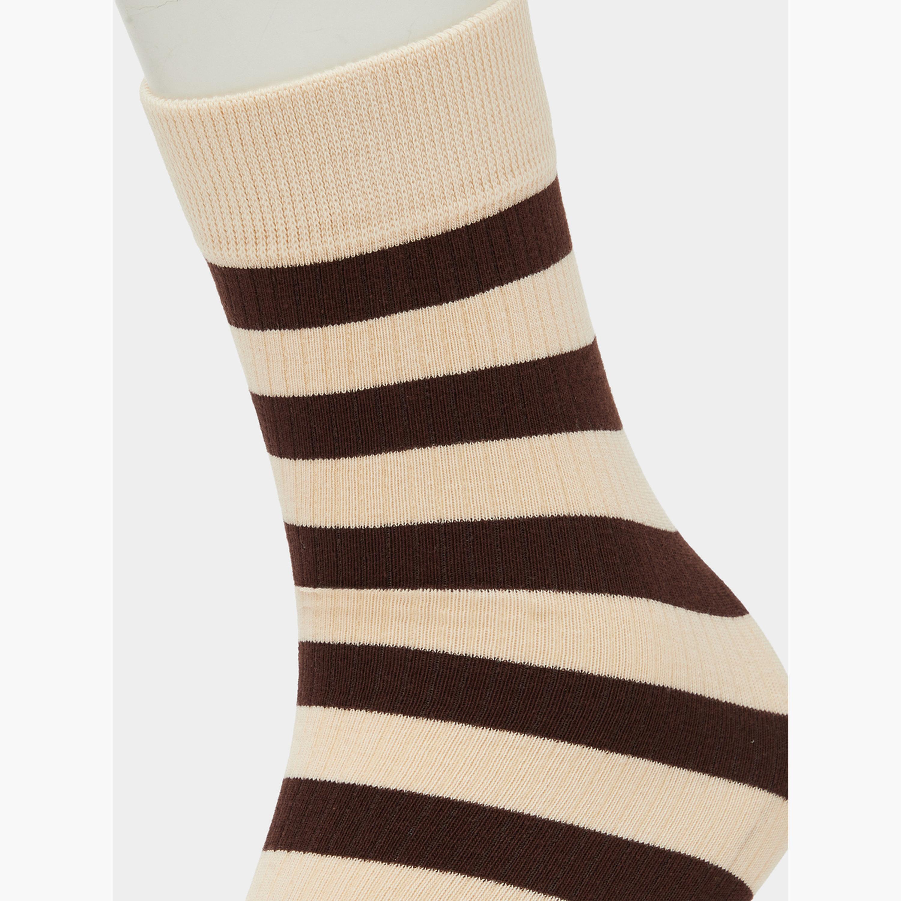 Styli Pack of 2 - Stripe Crew Socks-women-socksandstockings-image-3