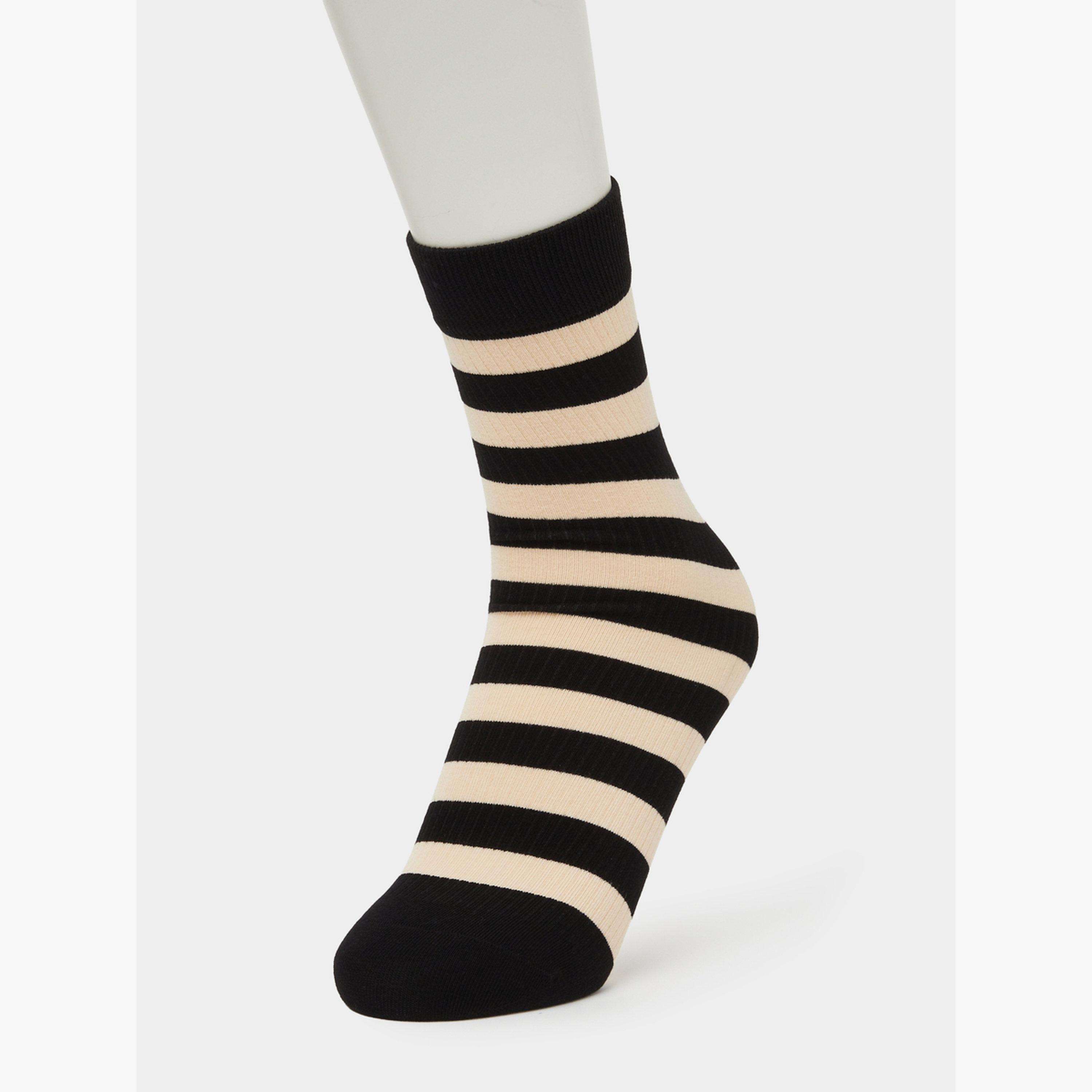 Styli Pack of 2 - Stripe Crew Socks-women-socksandstockings-image-4