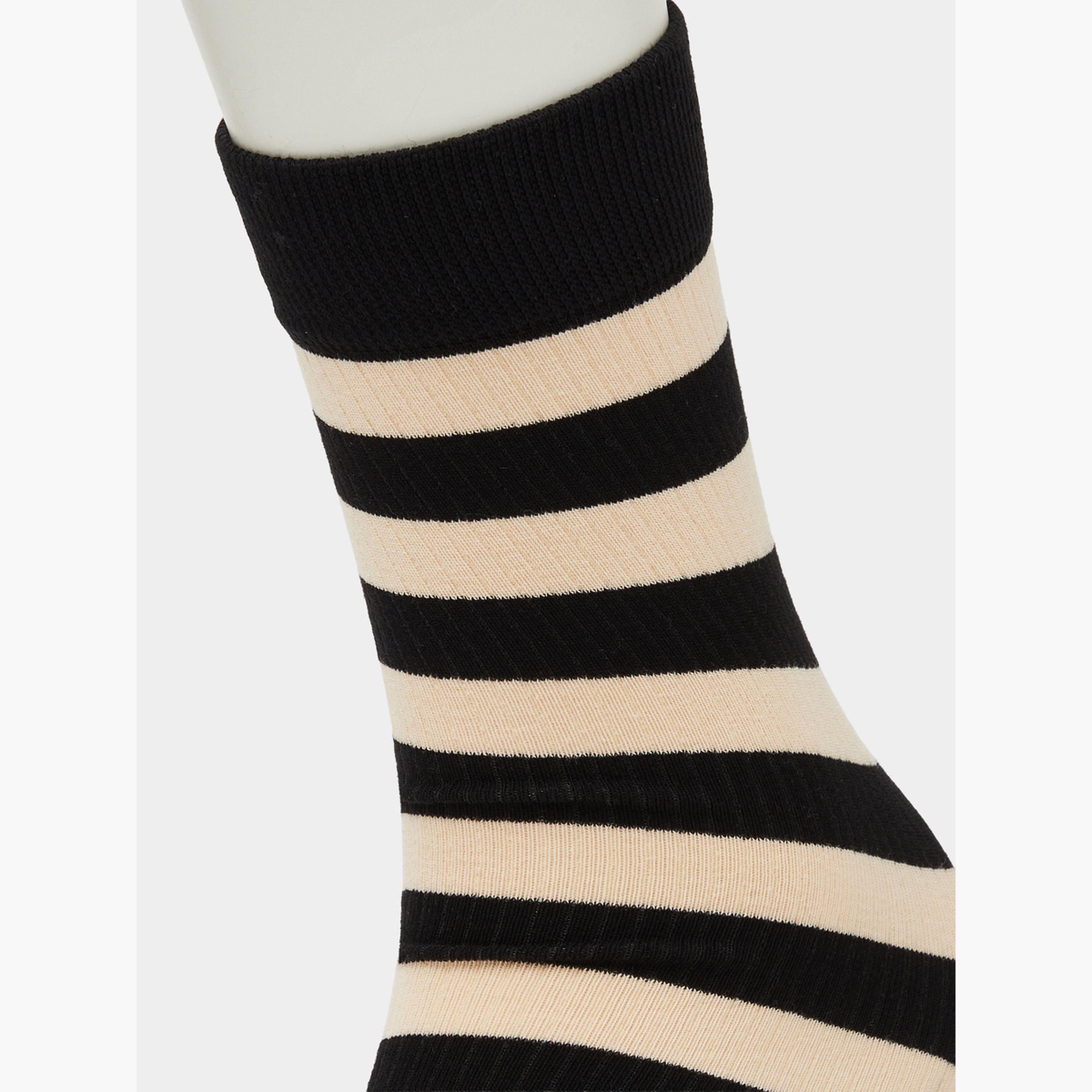 Styli Pack of 2 - Stripe Crew Socks-women-socksandstockings-image-5