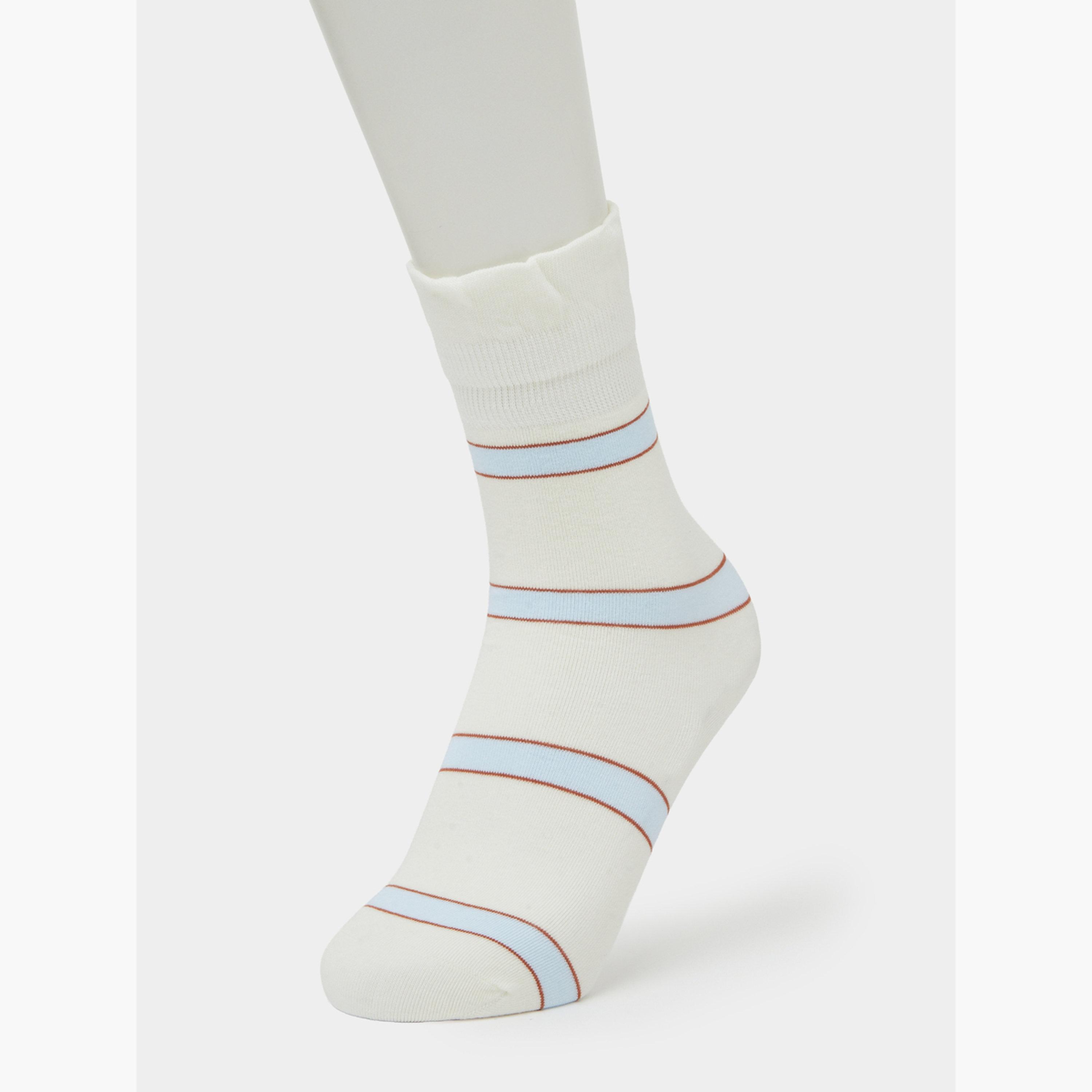 Styli Pack of 2 - Stripe Crew Socks-women-socksandstockings-image-4